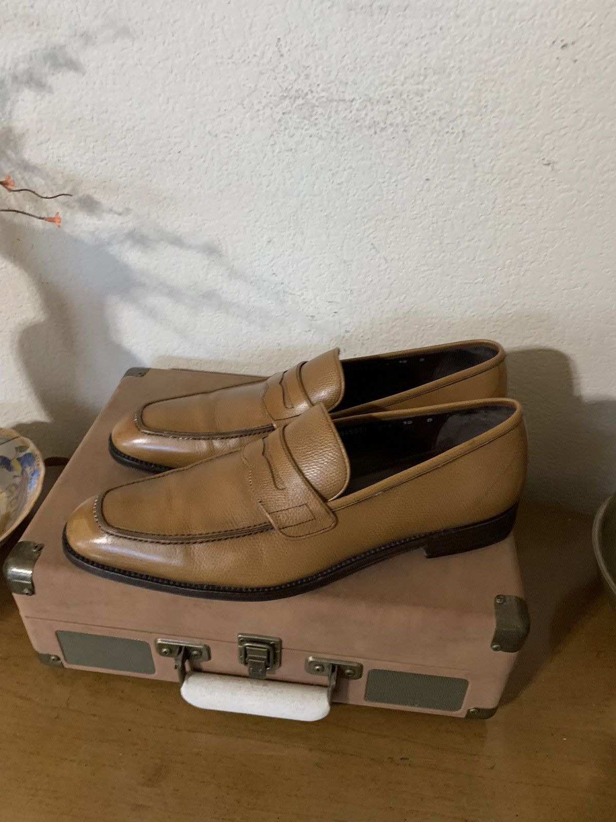 Salvatore Ferragamo Mardok Noce 5484 Pebble Grain calf dress loafers Size US 10 / EU 43 - 5 Thumbnail