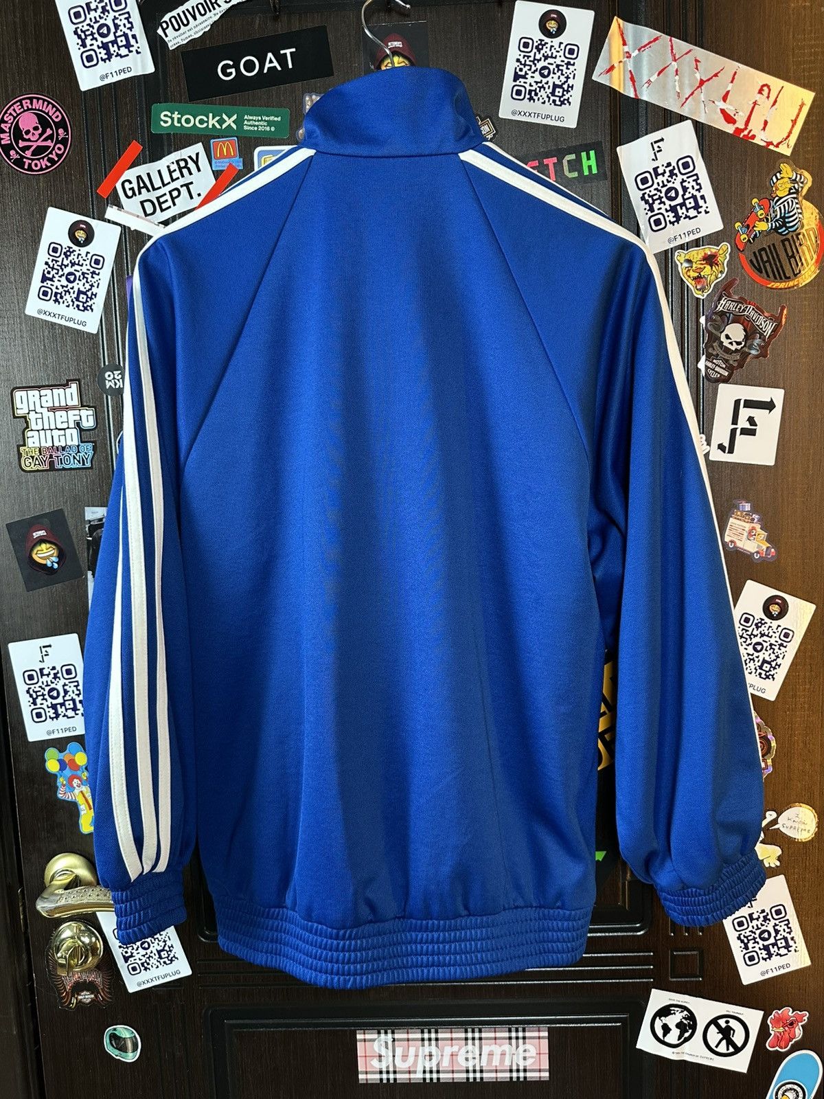 Adidas × Gucci Gucci x Adidas Blue Jersey Jacket Size US M / EU 48-50 / 2 - 3 Thumbnail