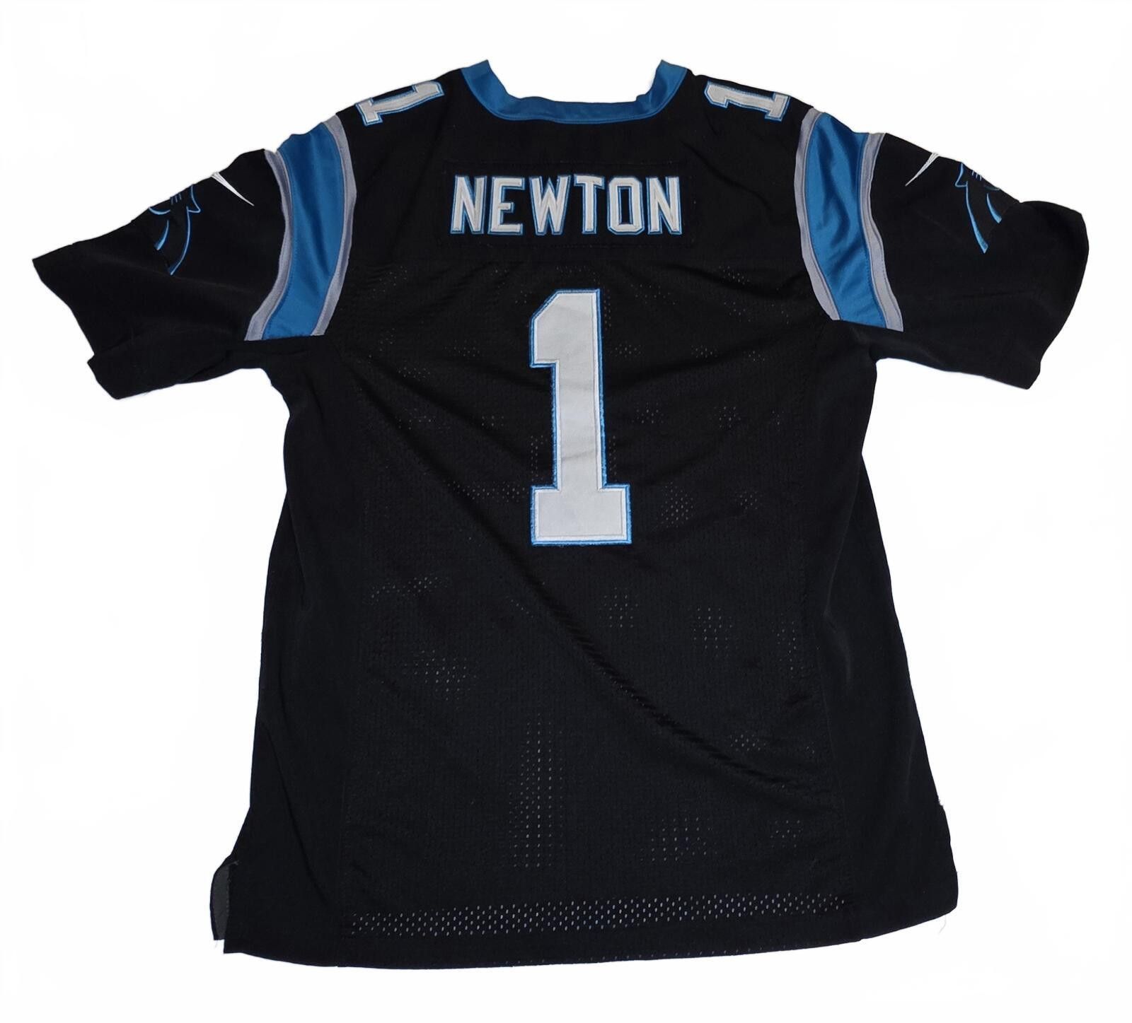 NFL Carolina Panthers Cam Newton #1 Football Jersey Black Blue Size US M / EU 48-50 / 2 - 2 Thumbnail