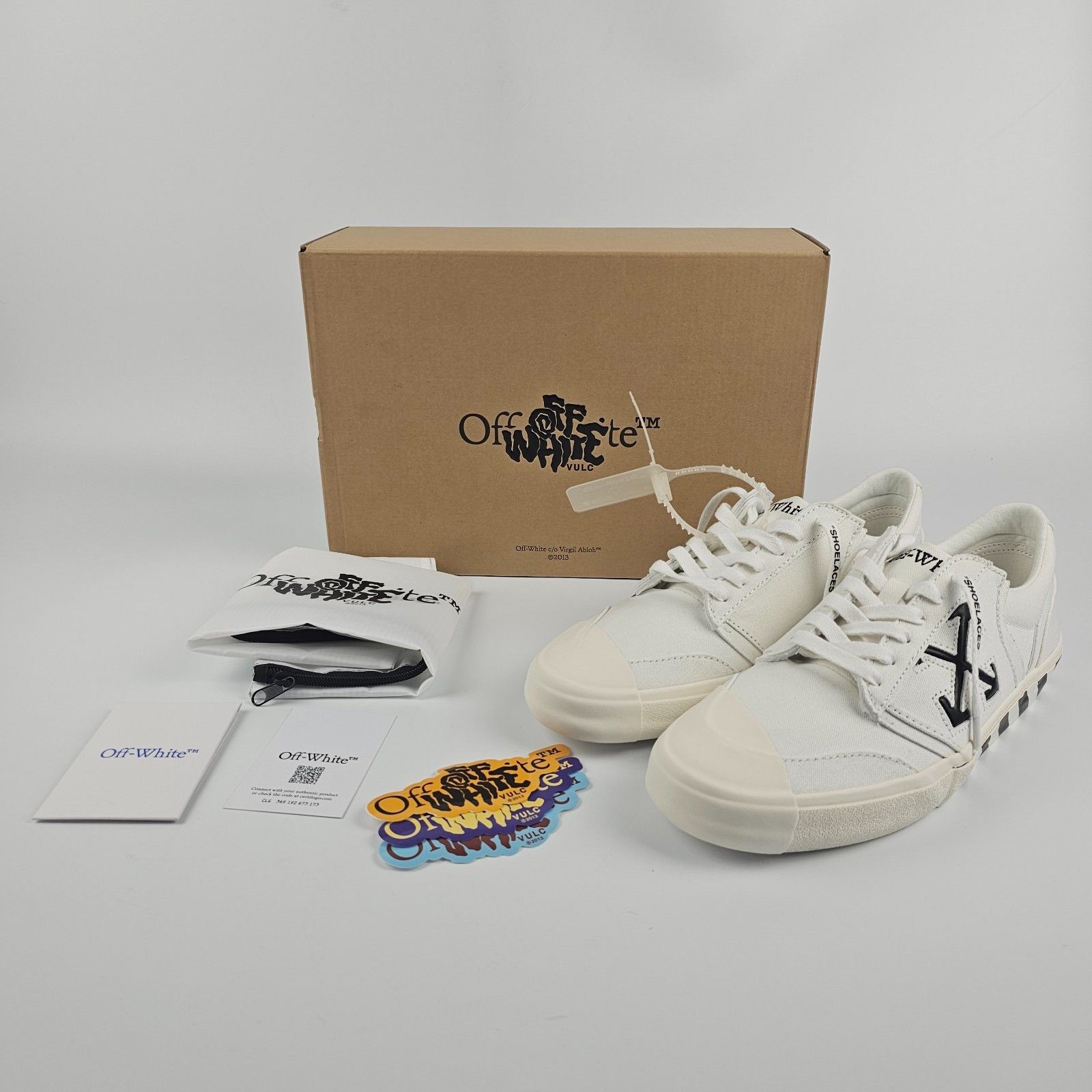 Off-White OFF-WHITE Vulcanized White Sneakers New & Authentic (Men's s Size US 8 / EU 41 - 7 Thumbnail