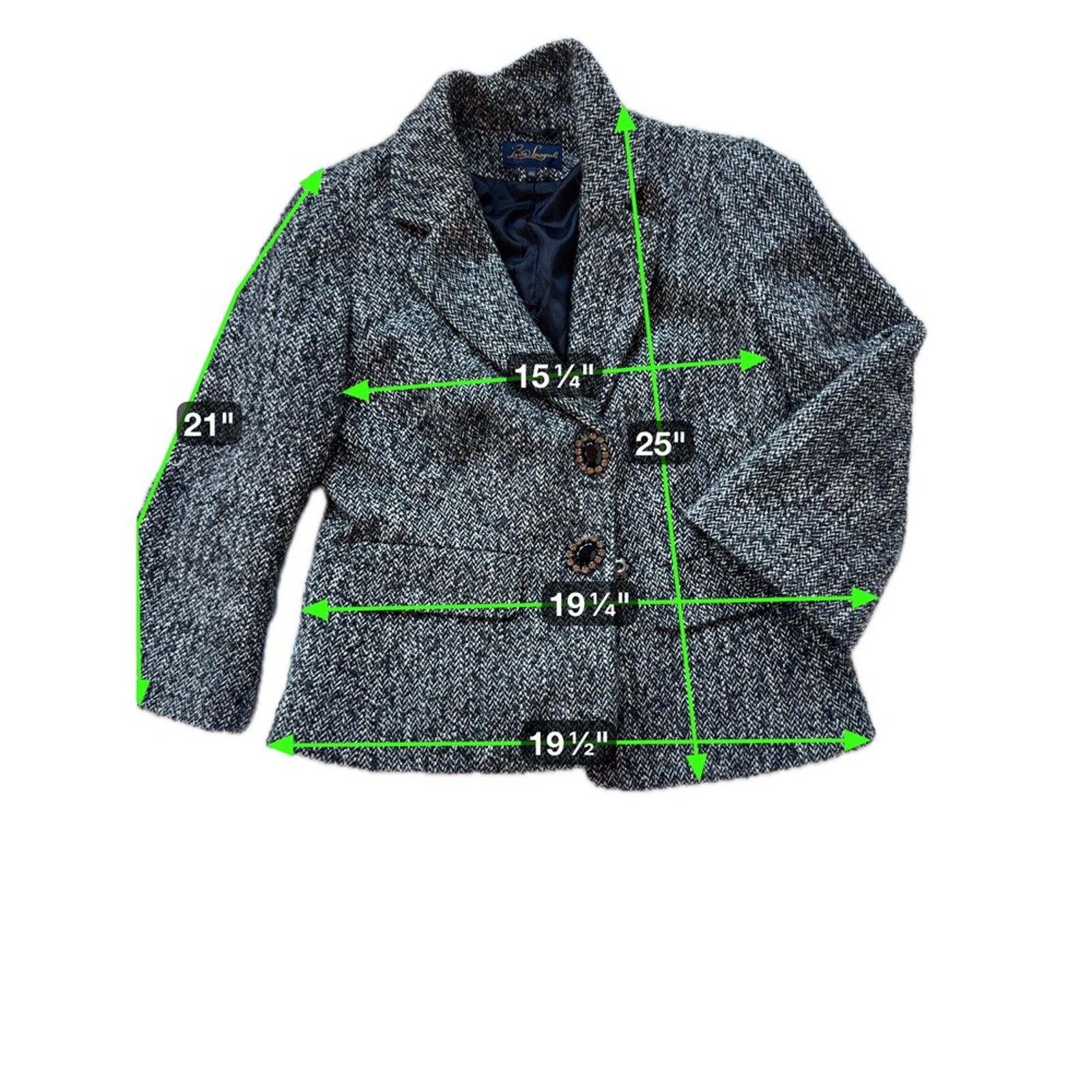 & Other Stories Luisa Spagnoli Blazer Skirt Suit Set Tweed Wool Blend Size L / US 10 / IT 46 - 3 Thumbnail