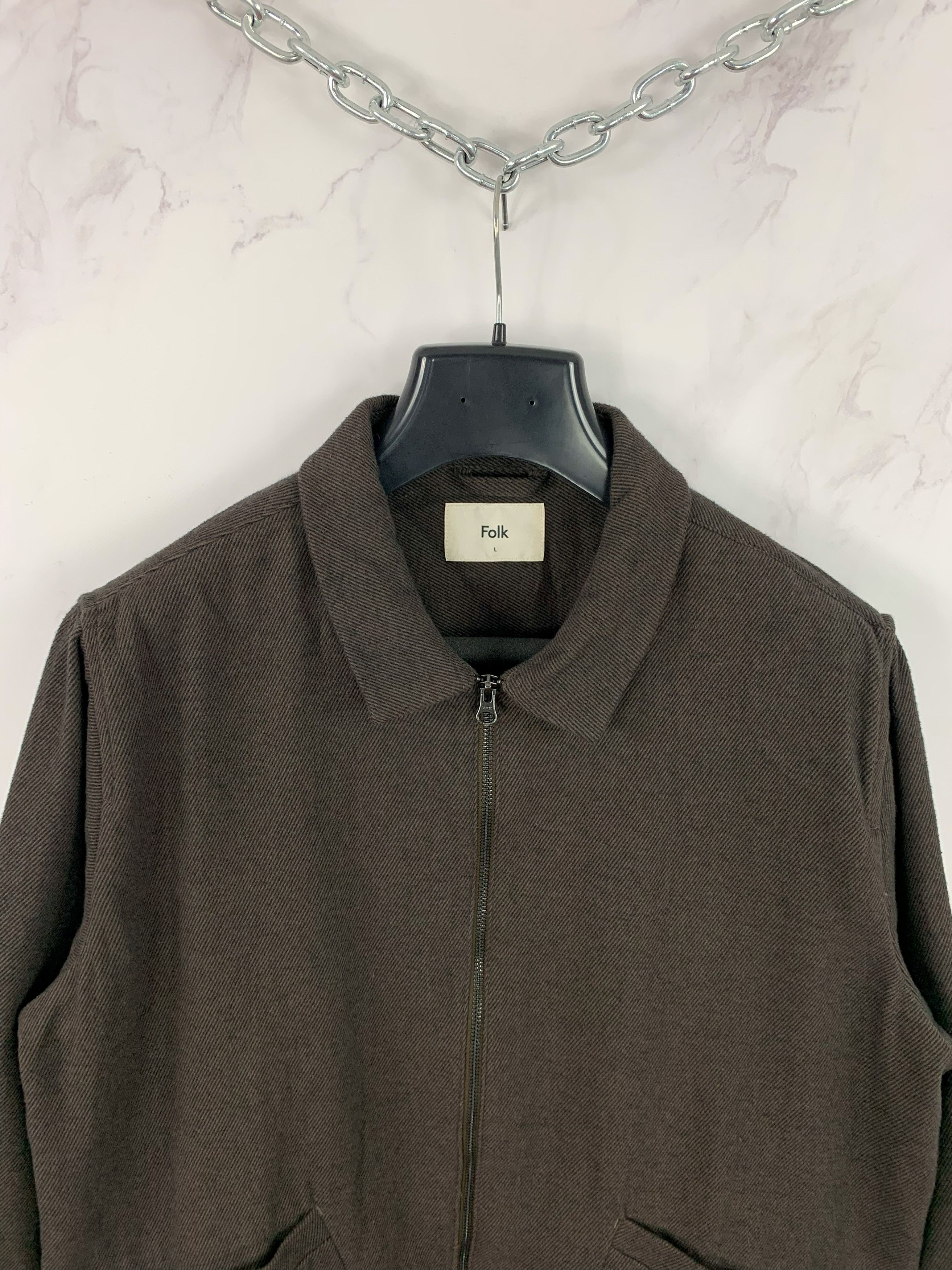 Folk Folk Cotton Full Zip Collared Jacket Size L Size US L / EU 52-54 / 3 - 10 Thumbnail