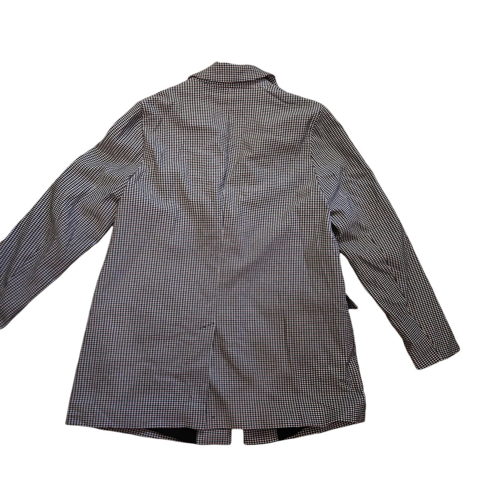 Designer Vintage Adrianna Papell Houndstooth Blazer Jacket - Size L Size L / US 10 / IT 46 - 2 Thumbnail