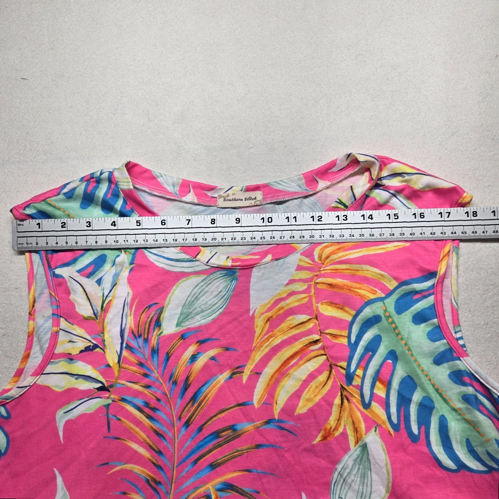 Pinko Southern Stitch Dress Floral Pink Sleeveless Women's XL V-Neck Knit A-Line Casual Dress Size XL / US 12-14 / IT 48-50 - 3 Thumbnail