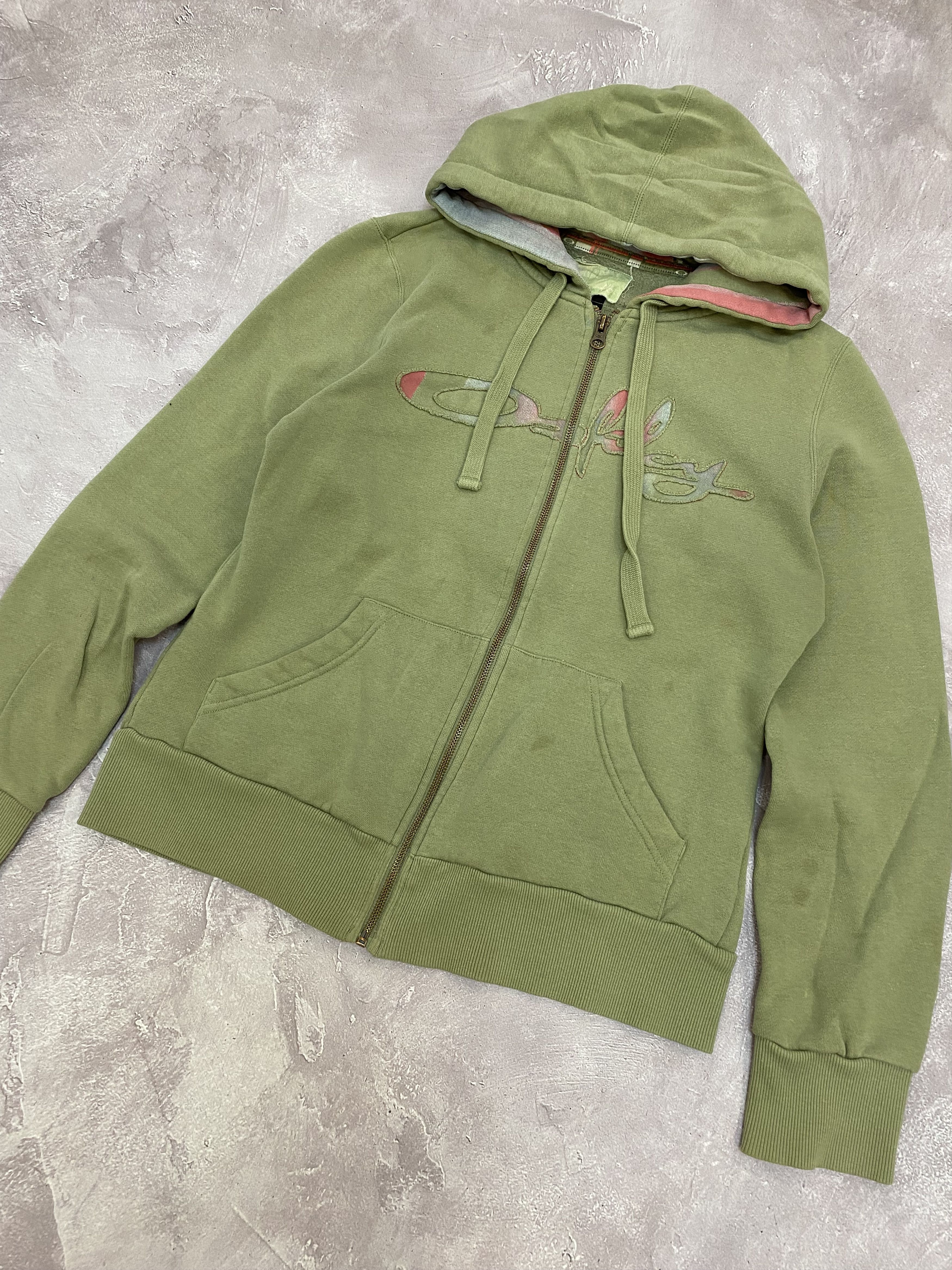 Oakley × Vintage Vintage Y2K Oakley Zip Hoodie Embroidered Logo Size M / US 6-8 / IT 42-44 - 2 Thumbnail
