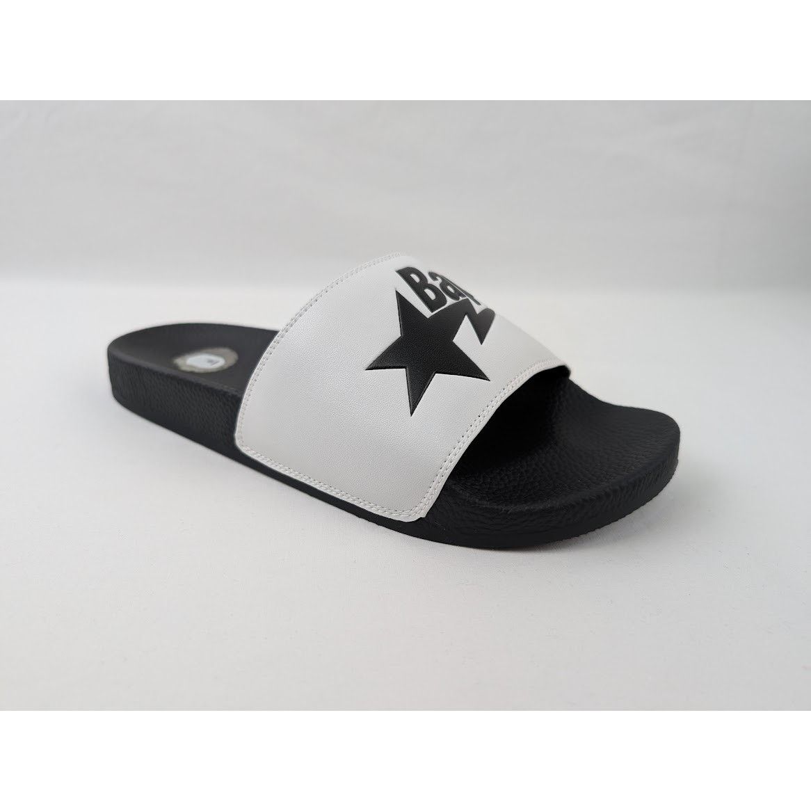 Bape o1rshd1 Q:2 / Bape Logo Slider Slipper Slide in Black/White Size US 9 / EU 42 - 2 Thumbnail