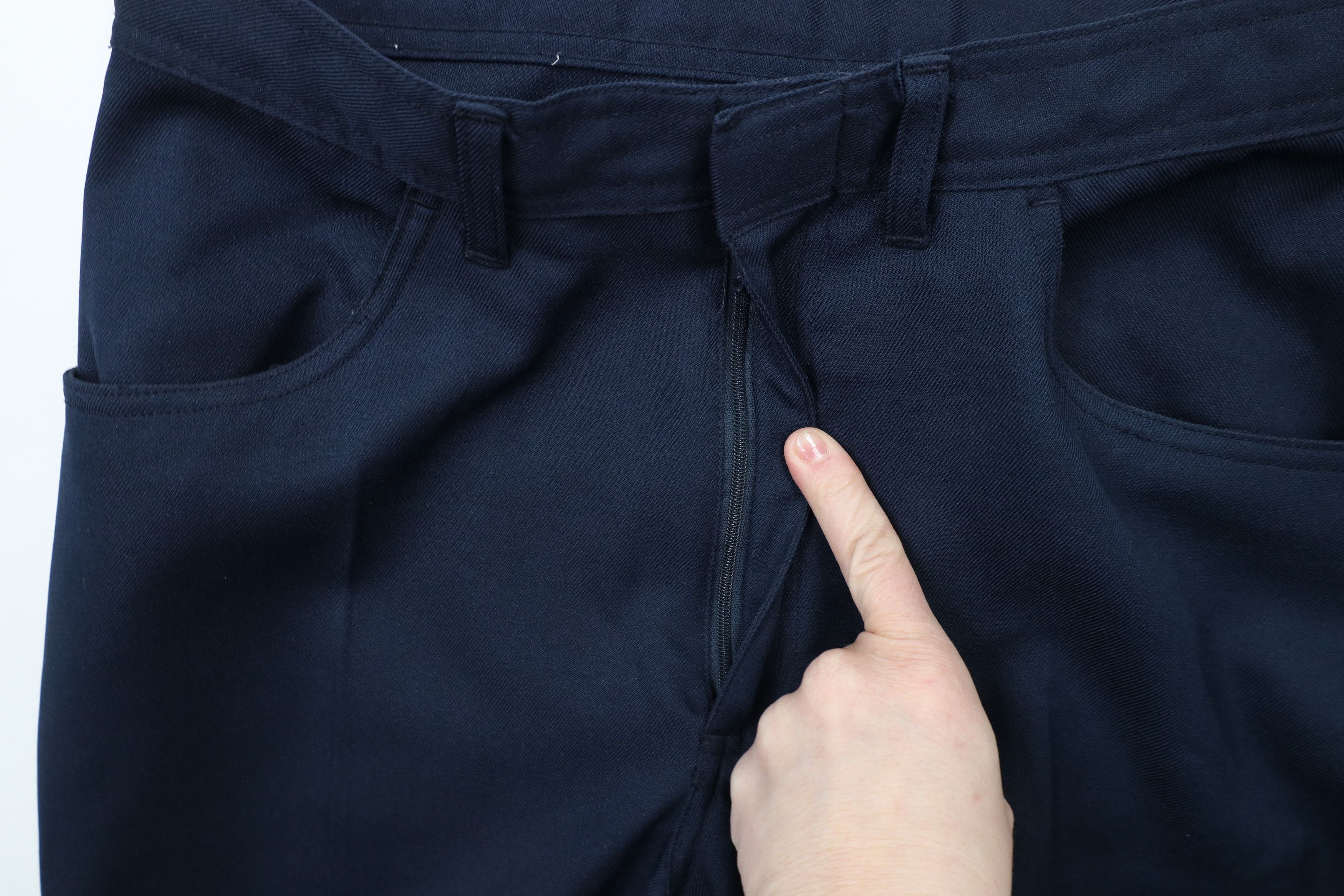 Vintage Vintage 90s Streetwear Knit Flared Wide Leg Chino Pants Navy Size US 32 / EU 48 - 6 Thumbnail