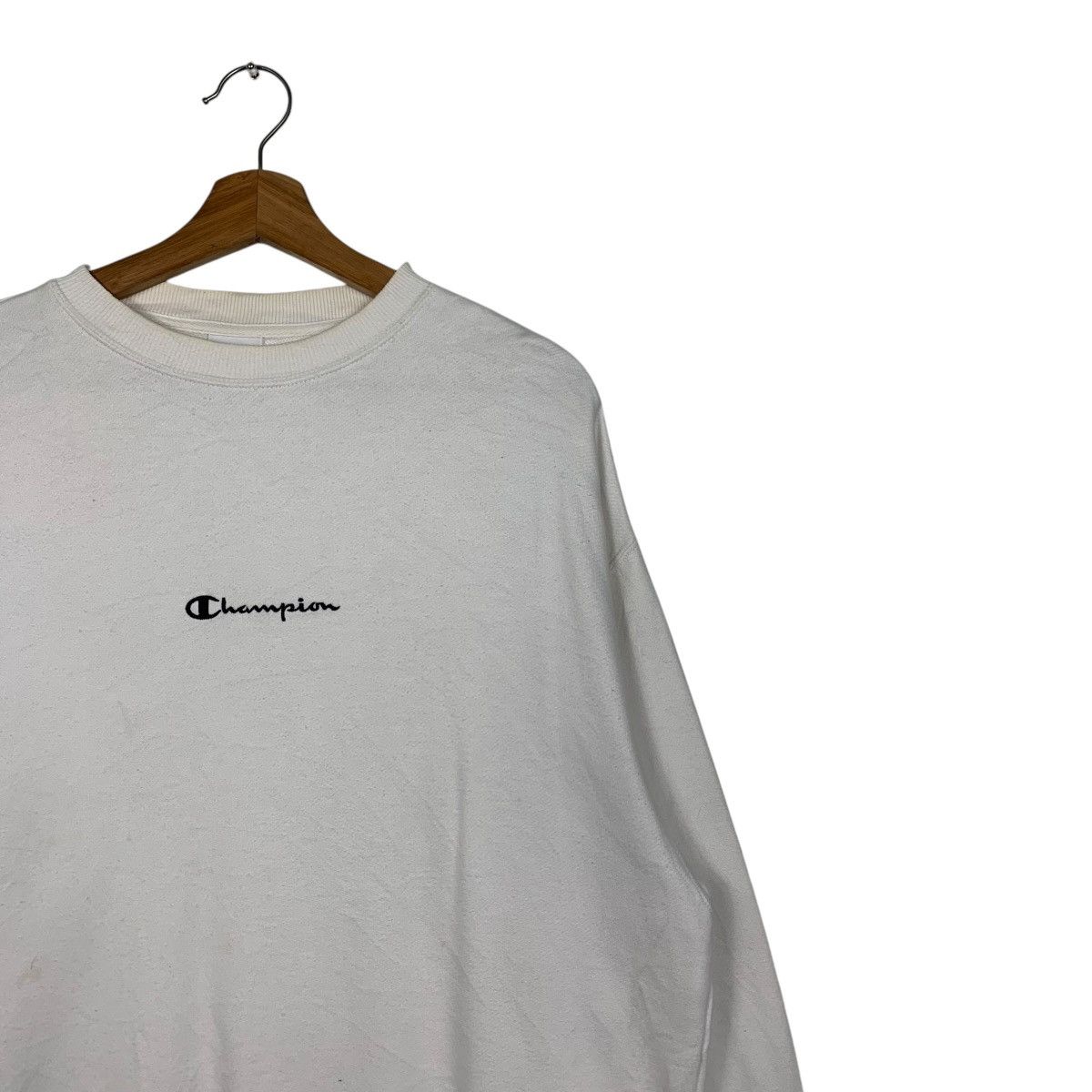 Champion CHAMPION Embroidery Center Logo White Sweatshirt #1579-C71 Size US M / EU 48-50 / 2 - 4 Thumbnail
