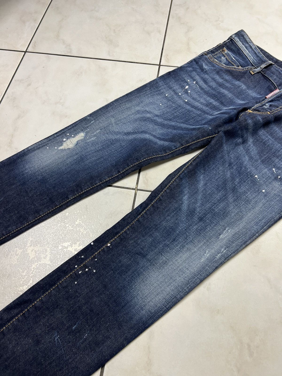 Dsquared2 Dsquared2 classic distressed painted slim denim jeans pants Size US 30 / EU 46 - 8 Thumbnail