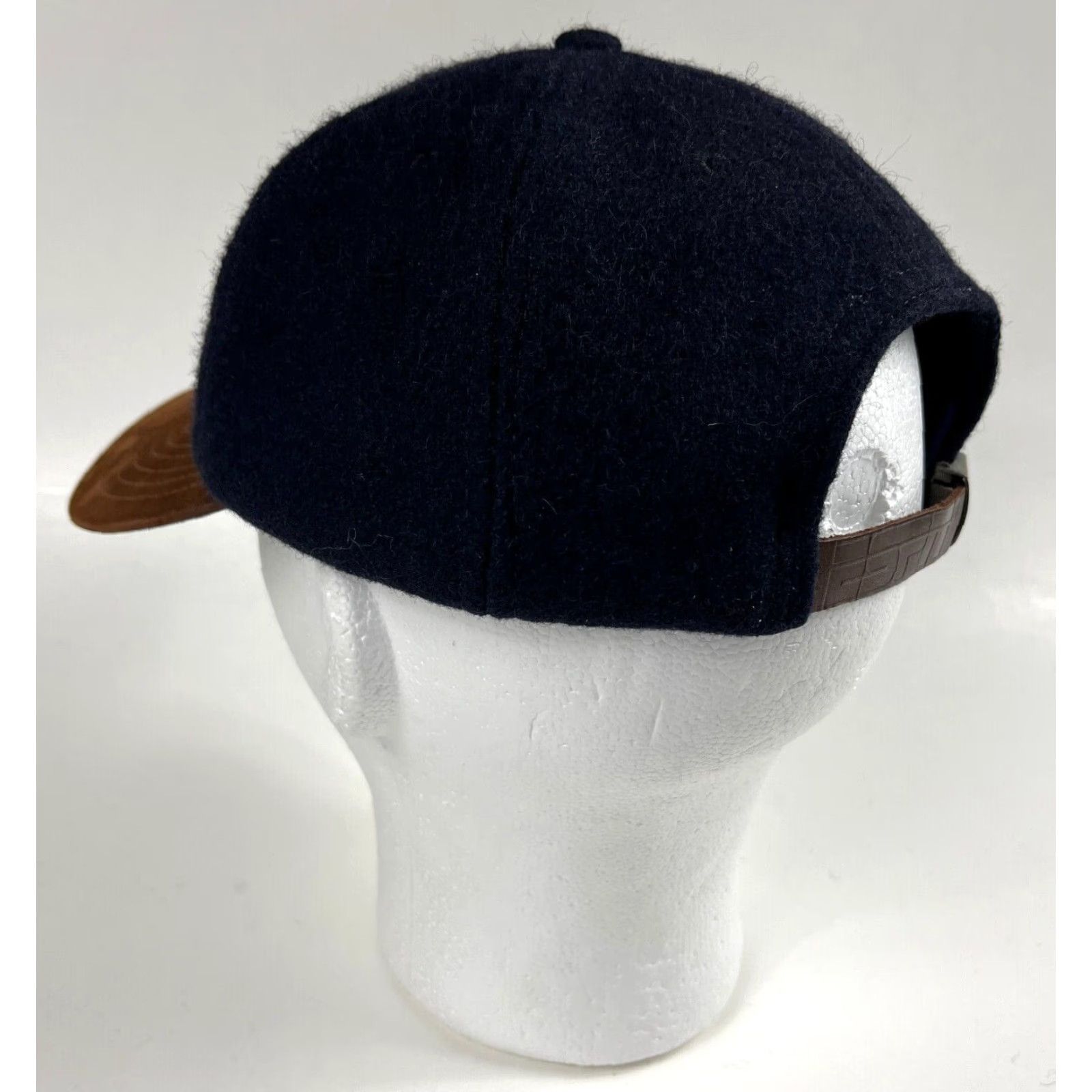 Vintage Vintage ESPN The Industry Strapback Hat Suede Brim Made in USA Navy Blue One Size Mens Adjustable 90s Sports Hat Size ONE SIZE - 6 Thumbnail