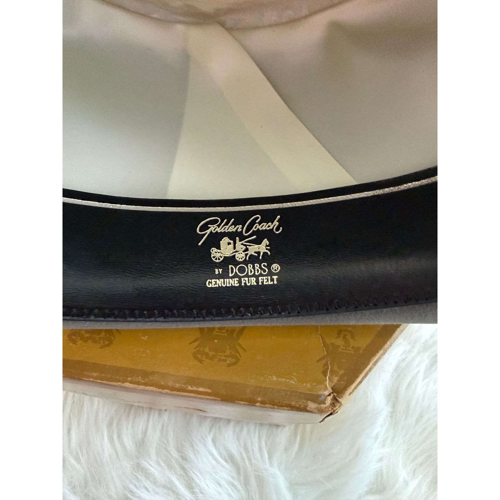 Other Vintage 60s Dobbs Golden Coach Gray Fur Felt Fedora Size7.5 Size ONE SIZE - 8 Thumbnail