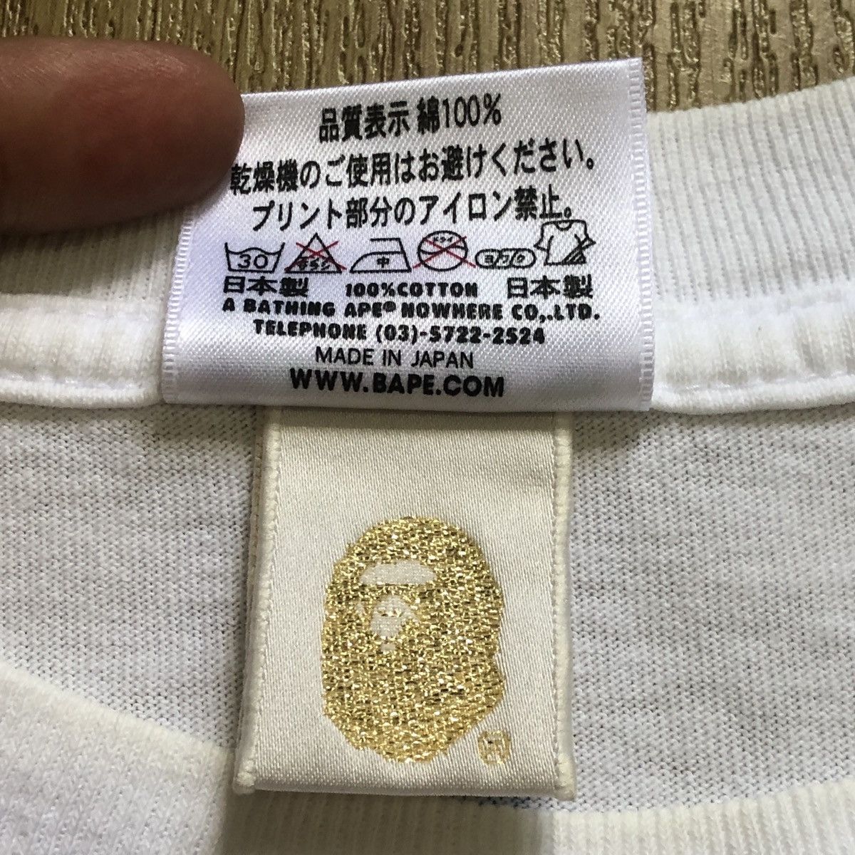 Bape Bape Spell Out Logo Tee Size US M / EU 48-50 / 2 - 7 Thumbnail