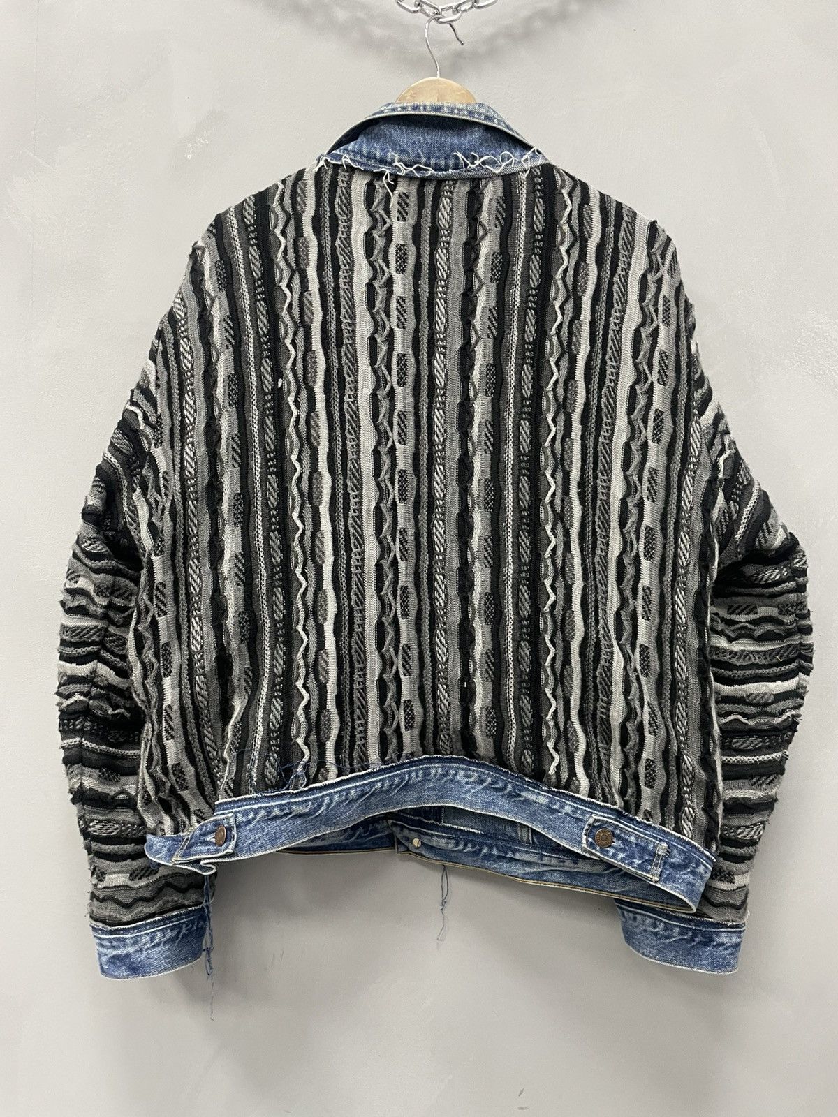 Coogi × Levi's Vintage Clothing RARE LEVIS 1of1 COOGI SWEATER REWORKED REVESIBLE JACKET Size US L / EU 52-54 / 3 - 8 Thumbnail
