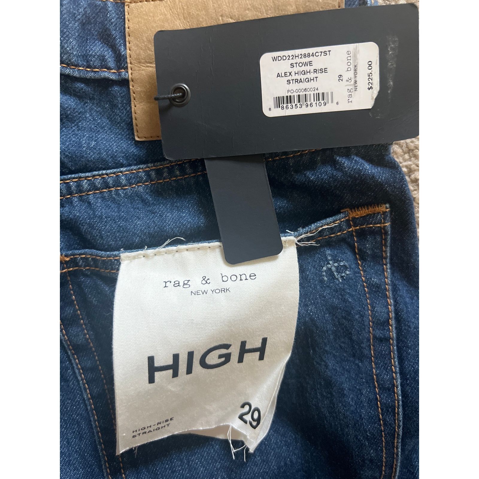 Rag & Bone NWT Rag & Bone Alex Hgh Rise Straight Jean Size 29 Size 29" - 12 Thumbnail