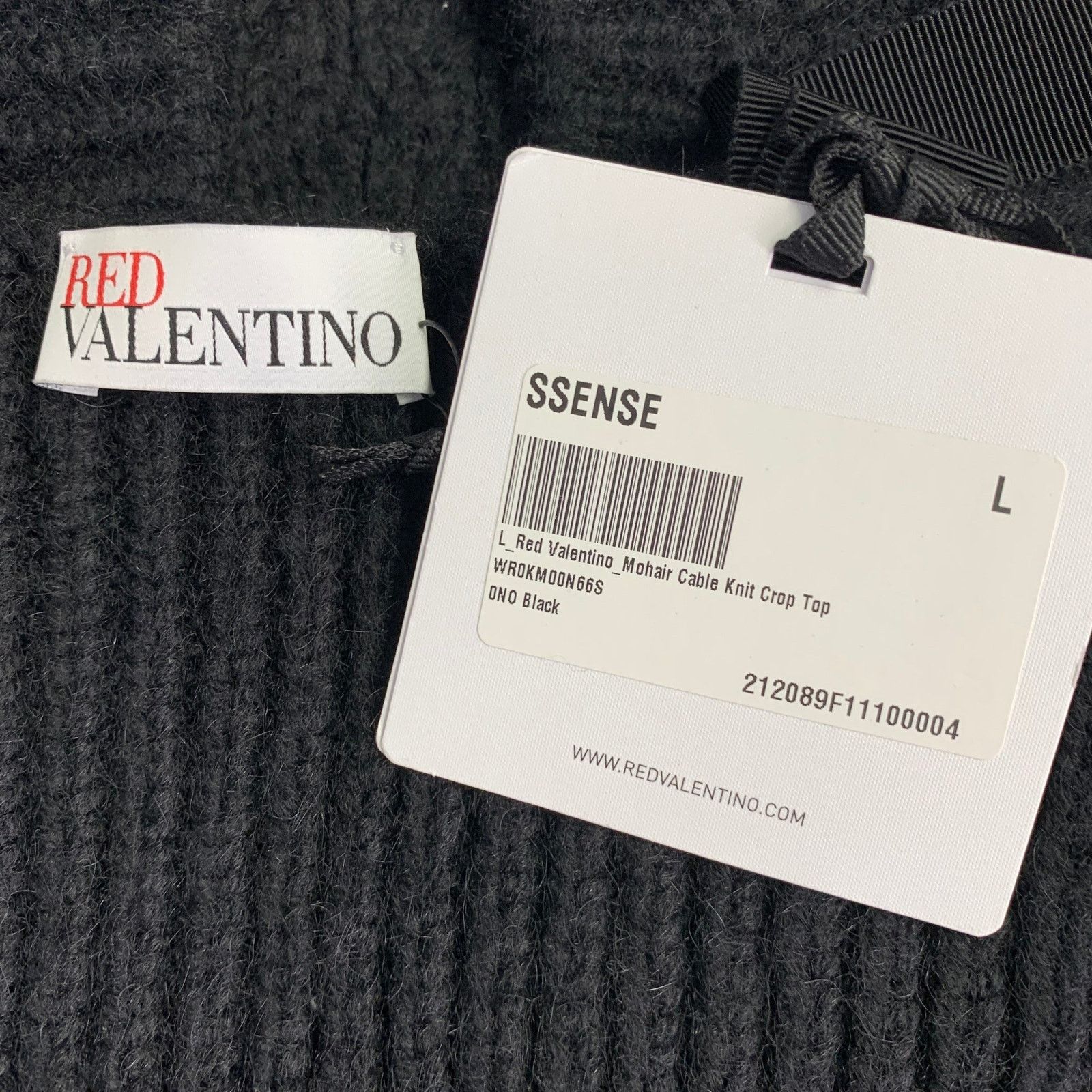 Valentino VALENTINO Size L Black Mohair Blend Knit Bustier Casual Top Size L / US 10 / IT 46 - 4 Thumbnail