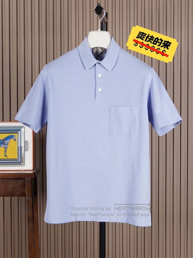 Hermes Hermes 2025 Spring-Summer Men's Light Grayish Blue Short S Size US S / EU 44-46 / 1 - 1 Thumbnail