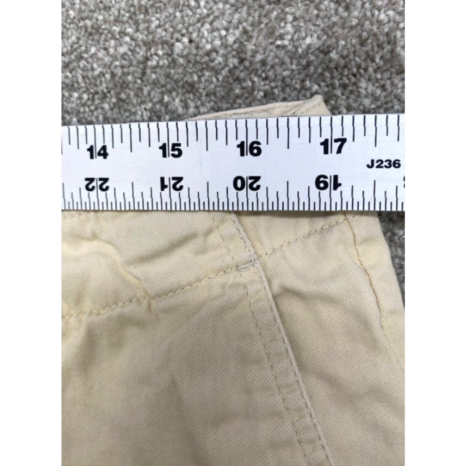 Vintage John Bartlett Cargo Shorts Men's 34x9 Cream 100% Cotton Button Pockets 4942 Size US 34 / EU 50 - 6 Thumbnail