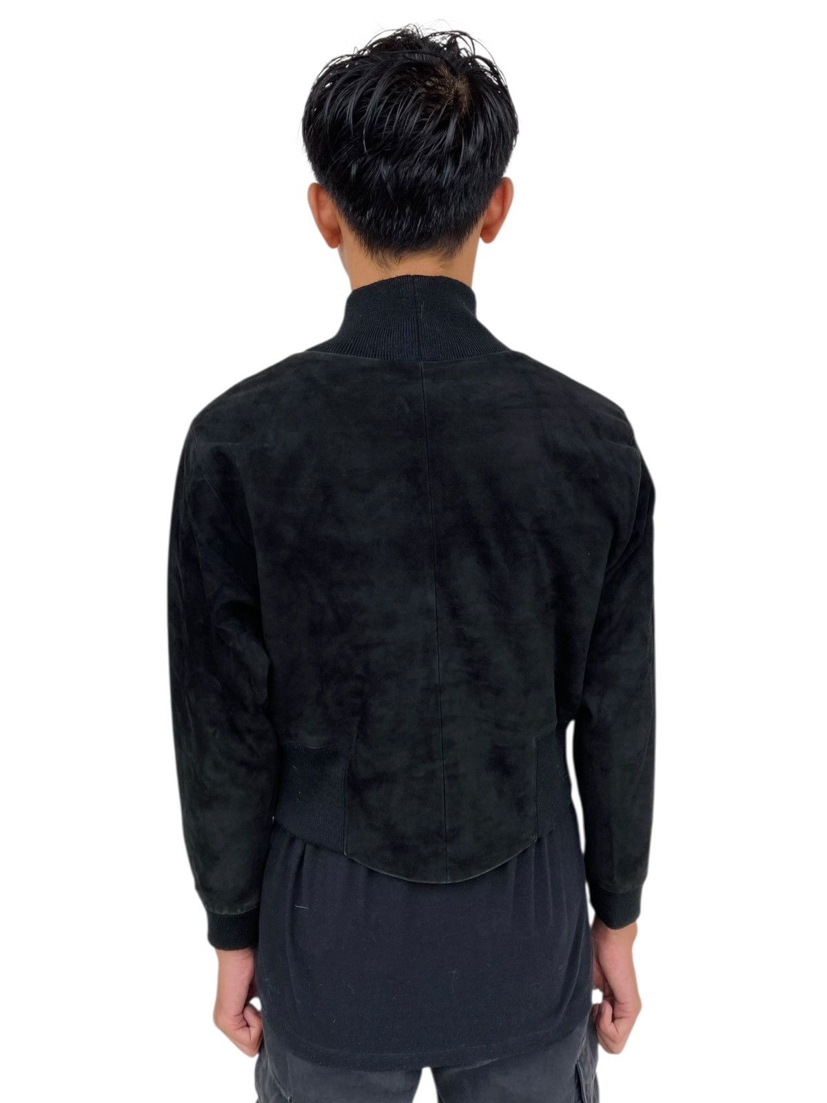 Issey Miyake “SAMPLE” 1980s Tete Homme - Suede Leather Top Size US S / EU 44-46 / 1 - 3 Thumbnail