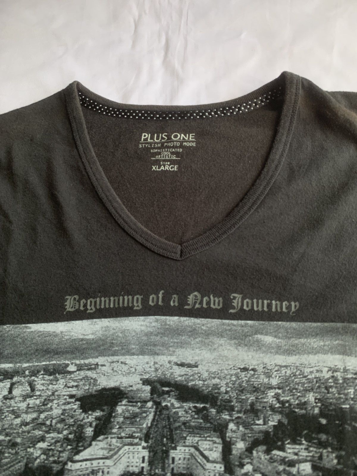 Japanese Brand Japanese Y2K Plus One Poem TEE SHIRT Size US XL / EU 56 / 4 - 7 Thumbnail