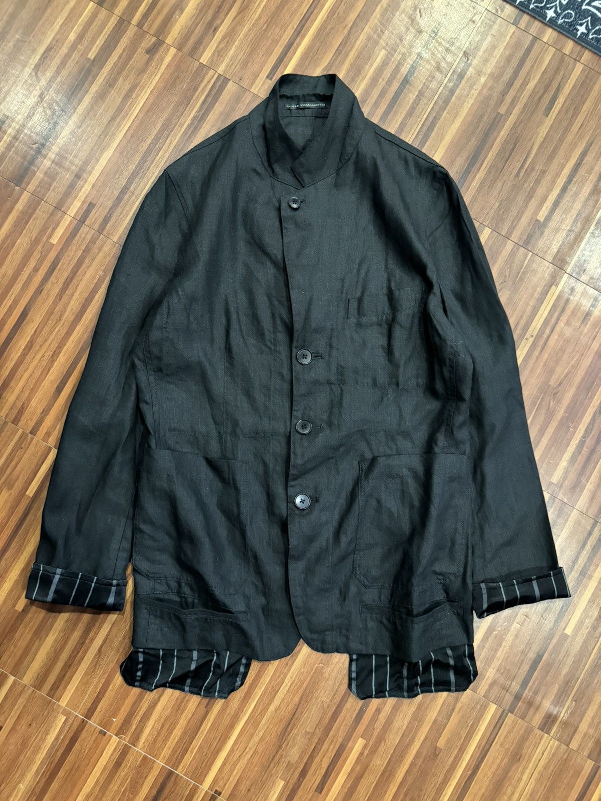 Yohji Yamamoto Yohji Yamamoto | Chinese Blazer Size 38L - 2 Thumbnail