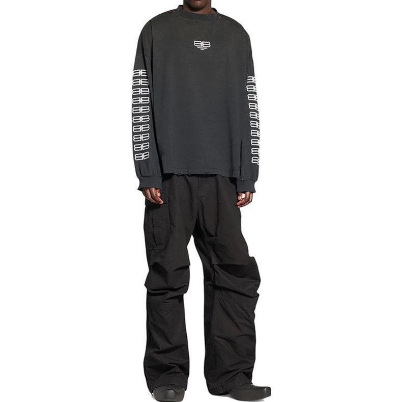 Balenciaga Balenciaga size 2 Full-print embroidered double B-cut worn- Size US S / EU 44-46 / 1 - 2 Thumbnail