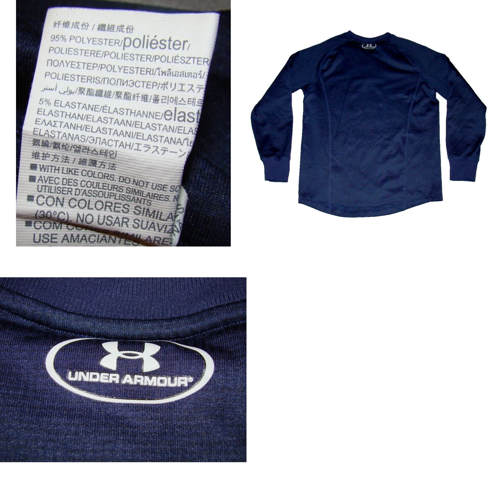 Under Armour Under Armour Coldgear Mens Baseball Shirt Long Sleeve Snap Waffle Lined Small Blue Shirt Size US S / EU 44-46 / 1 - 8 Thumbnail