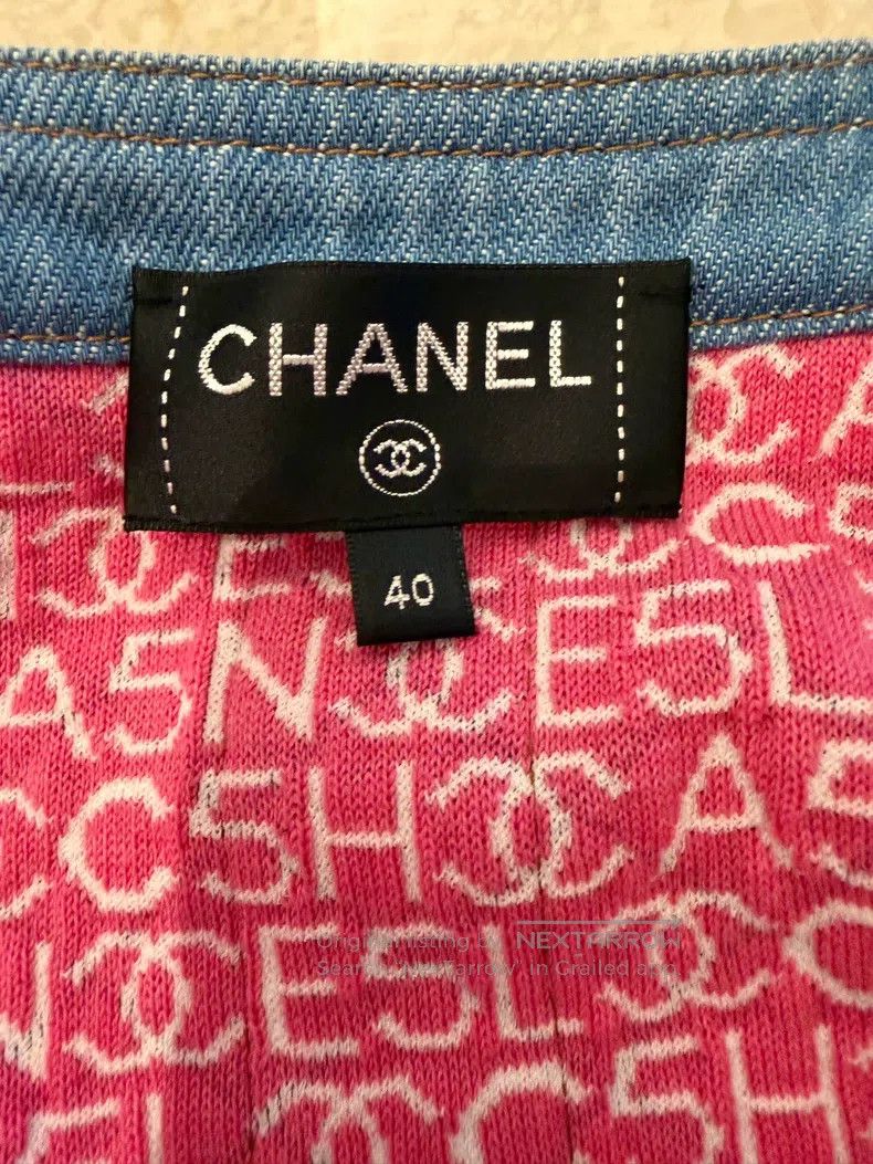 Chanel Chanel Blue diamond plaid denim cotton jacket Size S / US 4 / IT 40 - 3 Thumbnail