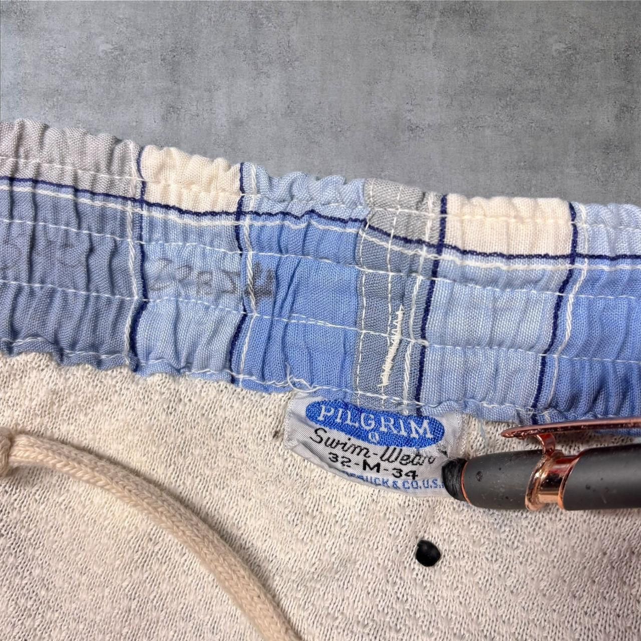 Vintage 1960s Vintage Plaid Swim Trunks Size US 32 / EU 48 - 3 Thumbnail