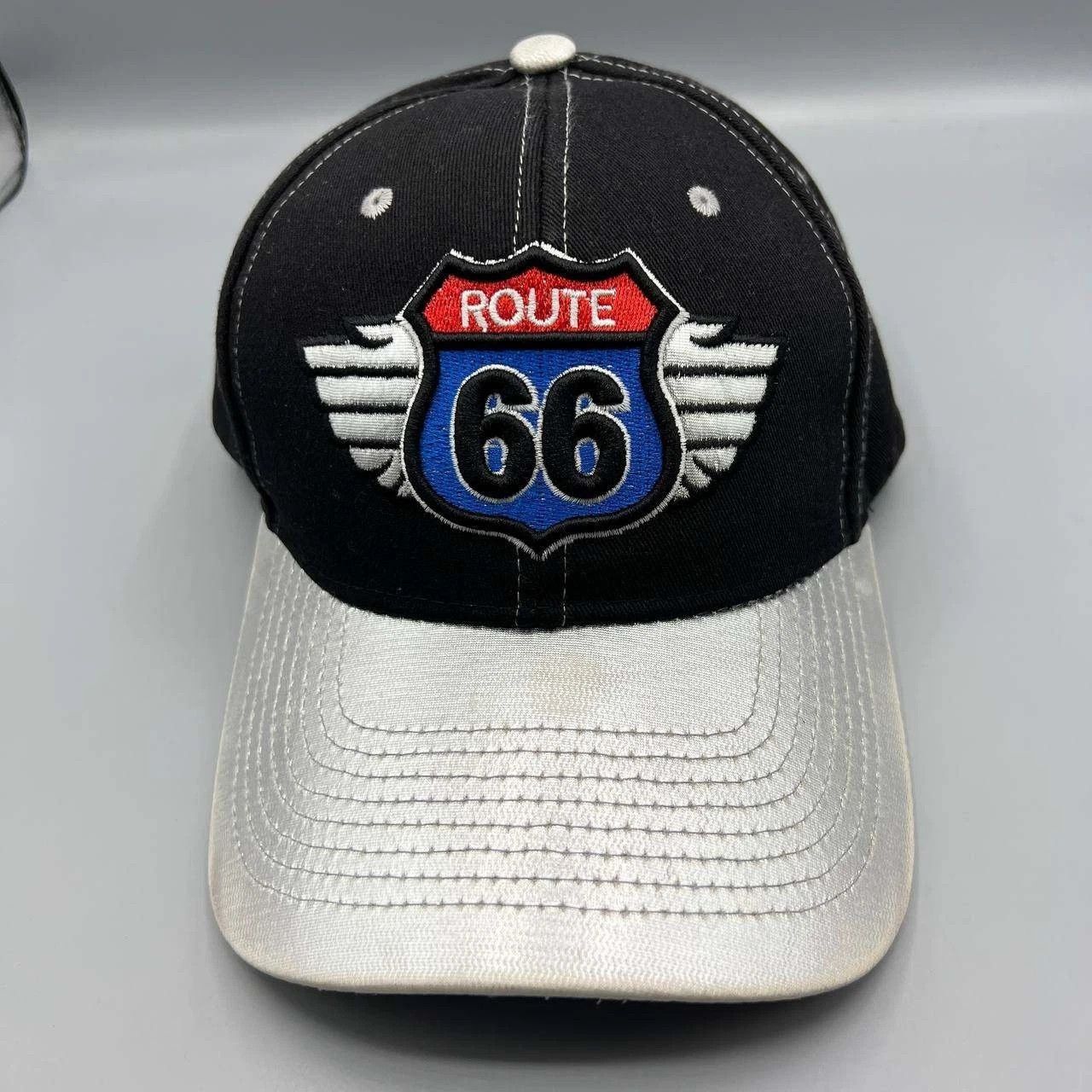 Route 66 Route 66 Hat Men Black Silver Embroidered Snap Back Cap Size ONE SIZE - 1 Thumbnail