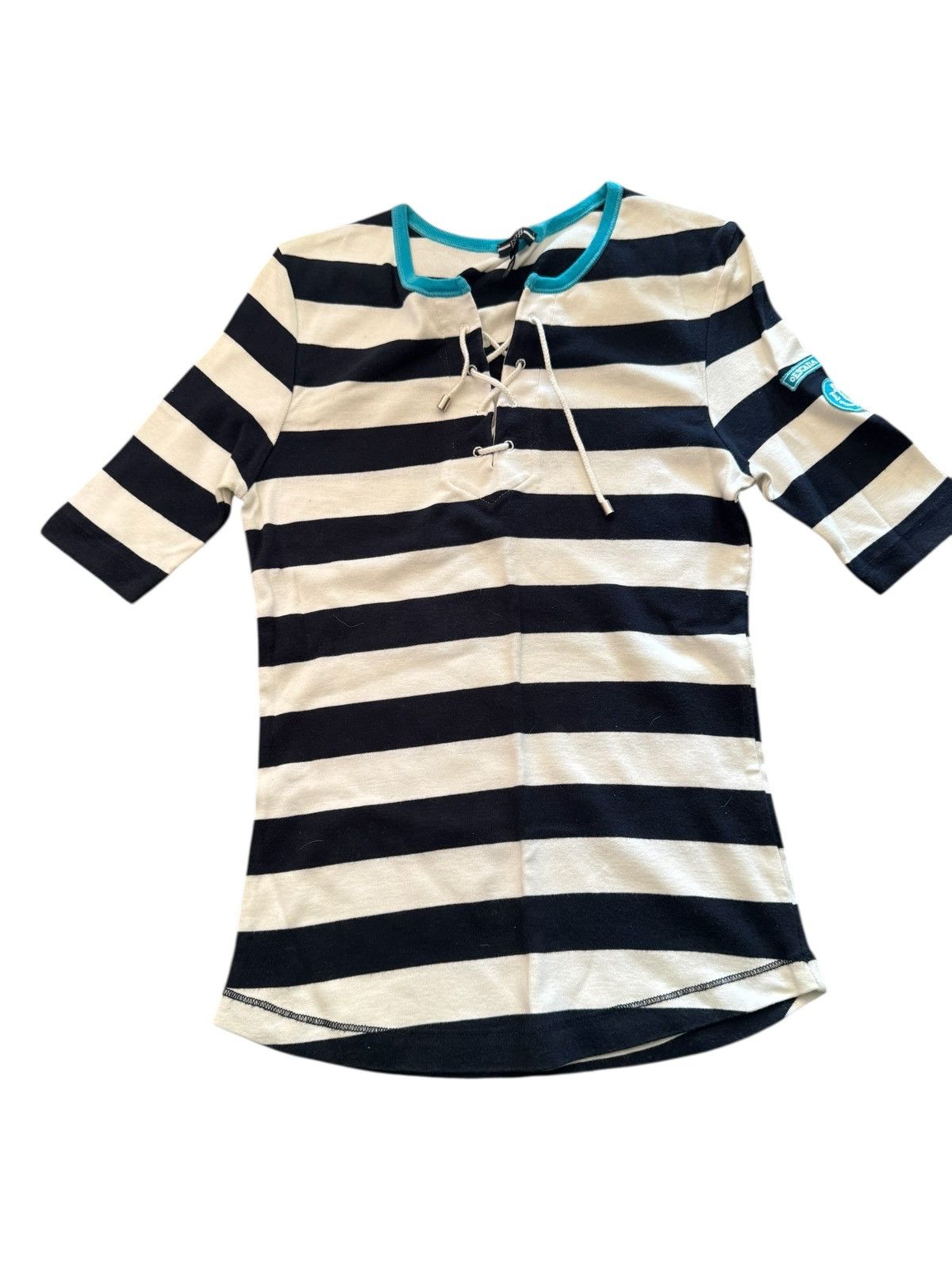 Escada Escada cotton blouse size S Blue and white stripped top Size S / US 4 / IT 40 - 5 Thumbnail