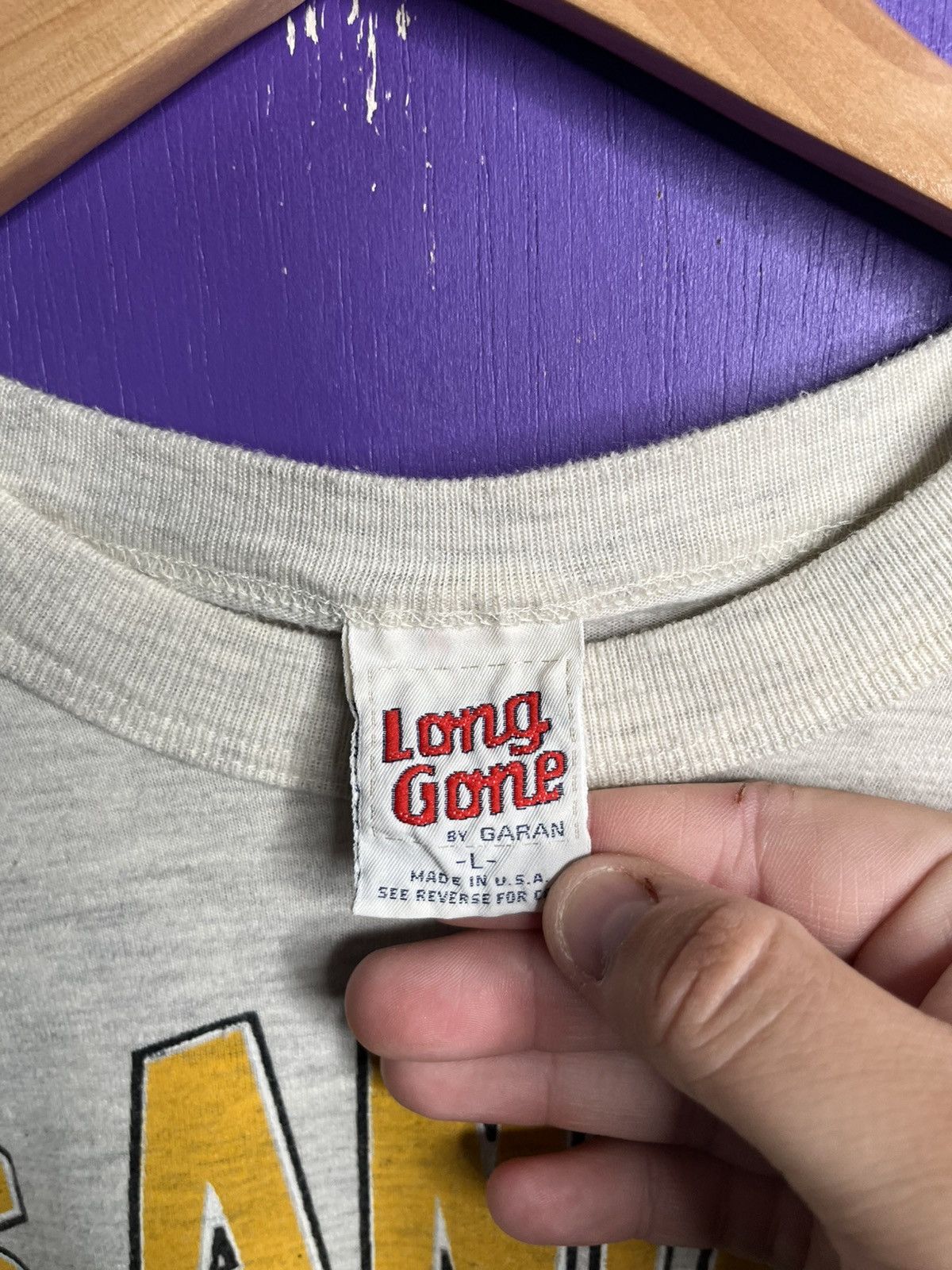 NBA × Vintage Vintage 90s Long Gone Los Angeles lakers AOP t-shirt Size US L / EU 52-54 / 3 - 4 Thumbnail