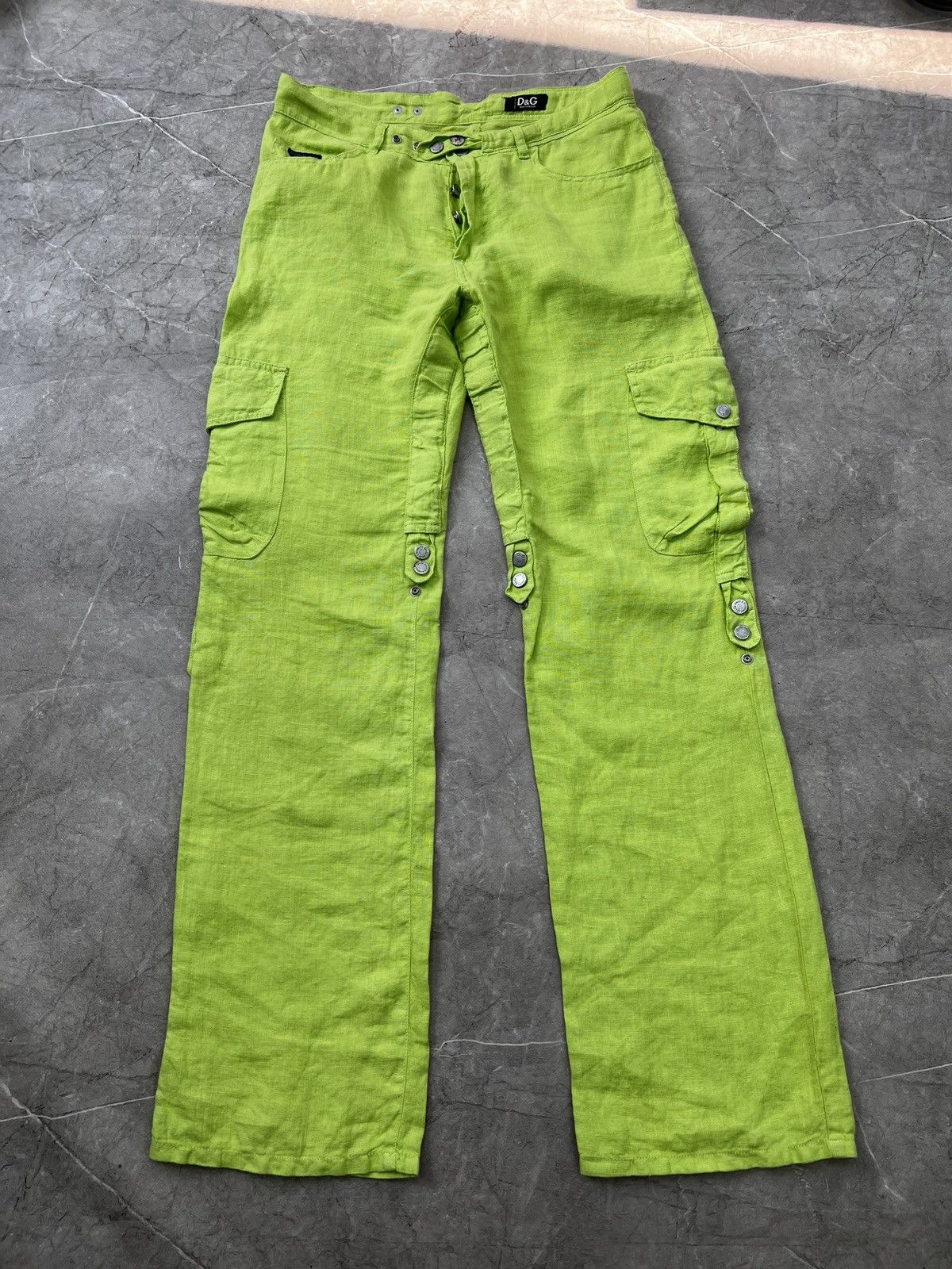 Vintage 2000s linen Cargo Archive dolce Gabbana pants