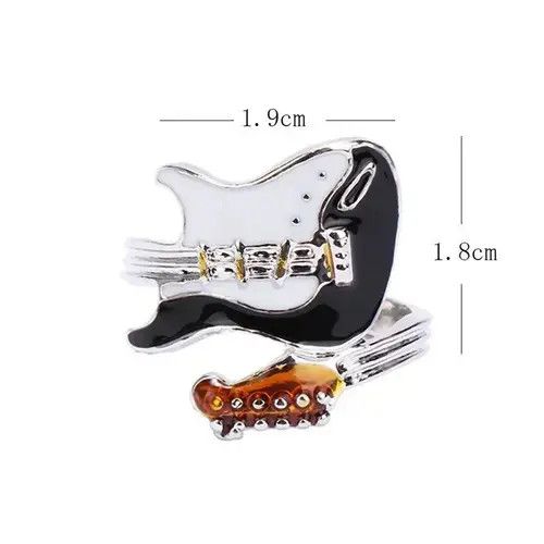 Other Black Wolor Oiled Guitar Ring Finger Jewelry Size ONE SIZE - 3 Thumbnail