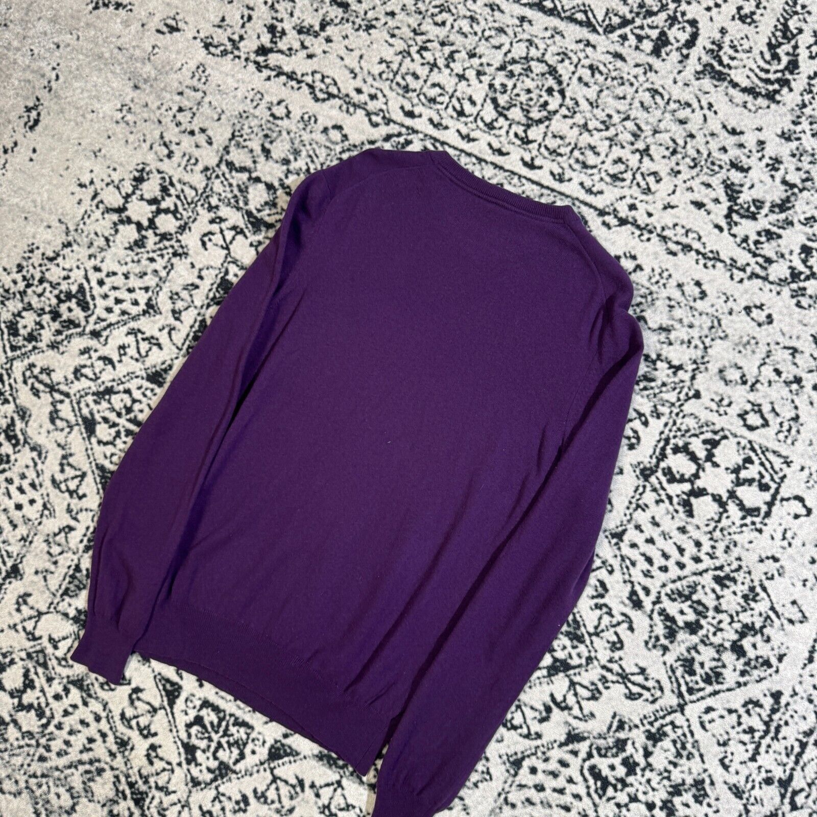 Hugo Boss × Vintage Hugo Boss Vintage Purple Wool Sweater Size M V-Neck Y2K 90s Size US M / EU 48-50 / 2 - 14 Thumbnail
