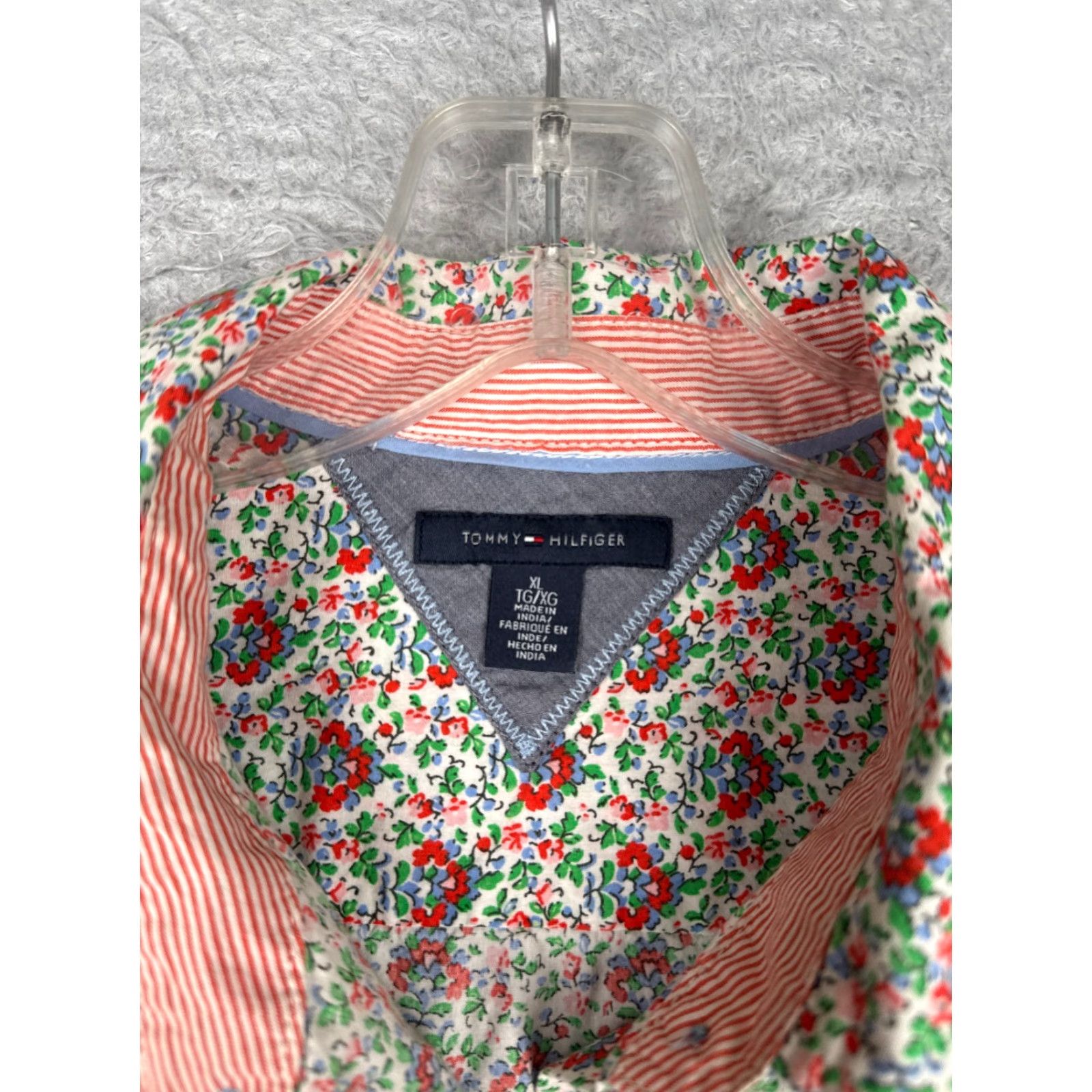 Tommy Hilfiger Tommy Hilfiger Shirt Adult XL White Floral 100% Cotton Long Sleeve Button-Up Womens Regular Size XL / US 12-14 / IT 48-50 - 7 Thumbnail