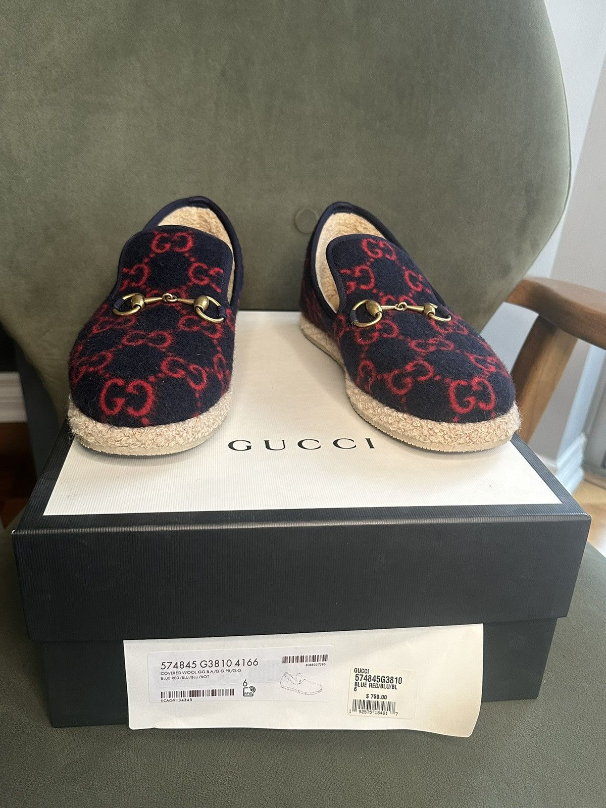 Gucci Gucci Men's Fria Loafer Espadrille Wool Size 6 Size US 6 / EU 39 - 3 Thumbnail