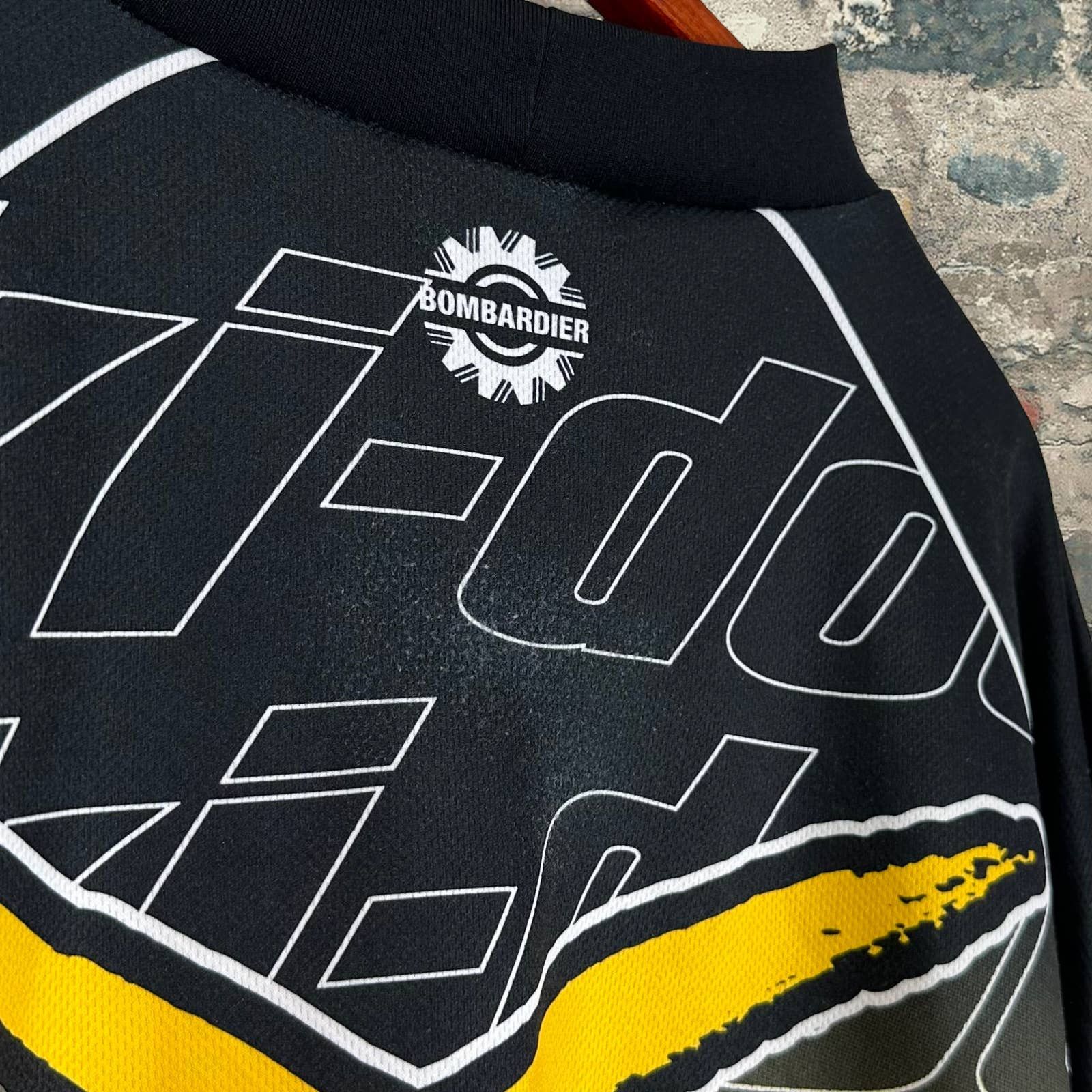 Japanese Brand Vintage Ski Doo Motocross Jersey Jet Black Orange Yellow 90s Size US L / EU 52-54 / 3 - 8 Thumbnail