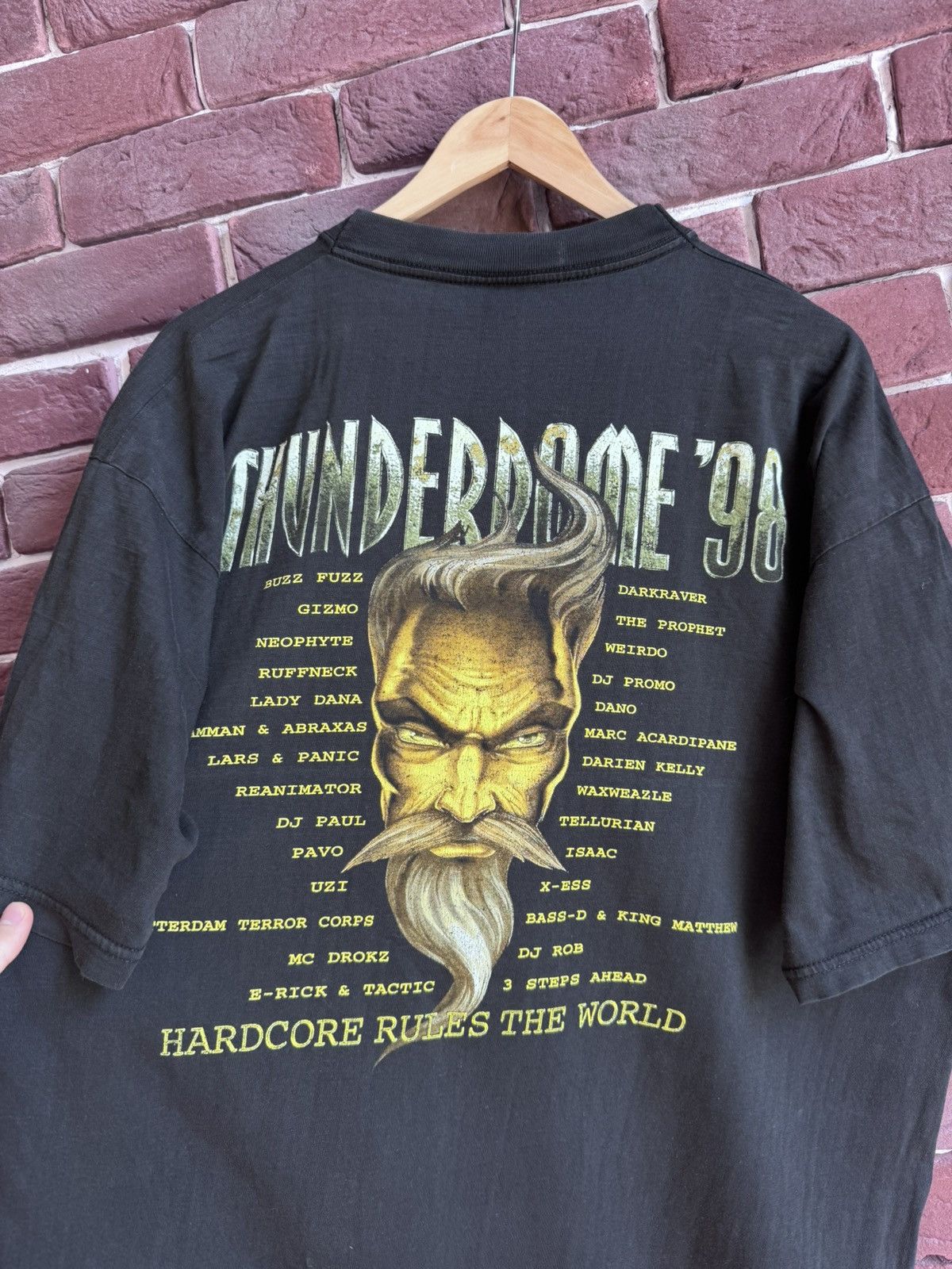 Band Tees Vintage 90s Thunderdome Wizard Hardcore Gabber Band Tshirt Size US XL / EU 56 / 4 - 6 Thumbnail