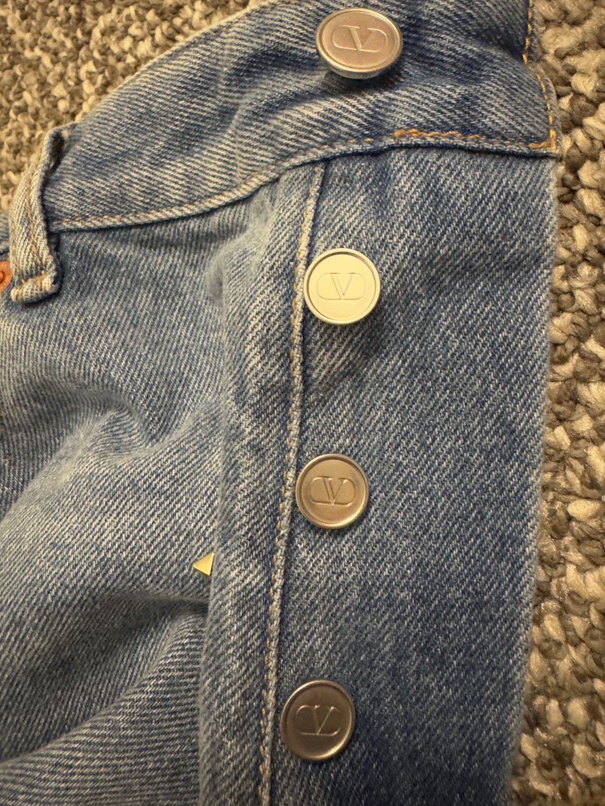 Valentino Valentino Rockstud Cotton Denim Jeans Size US 32 / EU 48 - 12 Thumbnail