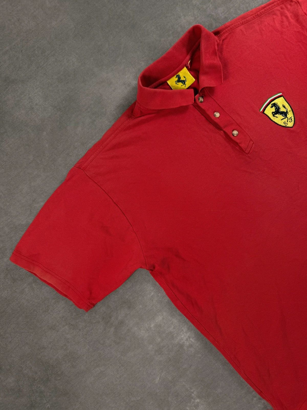 Italic Ferrari mens polo 90s vintage Nice Man Sportswear ferrari Size US XL / EU 56 / 4 - 3 Thumbnail