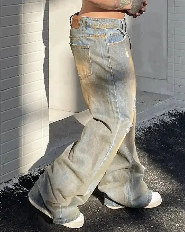 Japanese Brand Ripped Jeans Streetwear Y2k Distressed Vintage Denim Pants Size US 32 / EU 48 - 4 Thumbnail