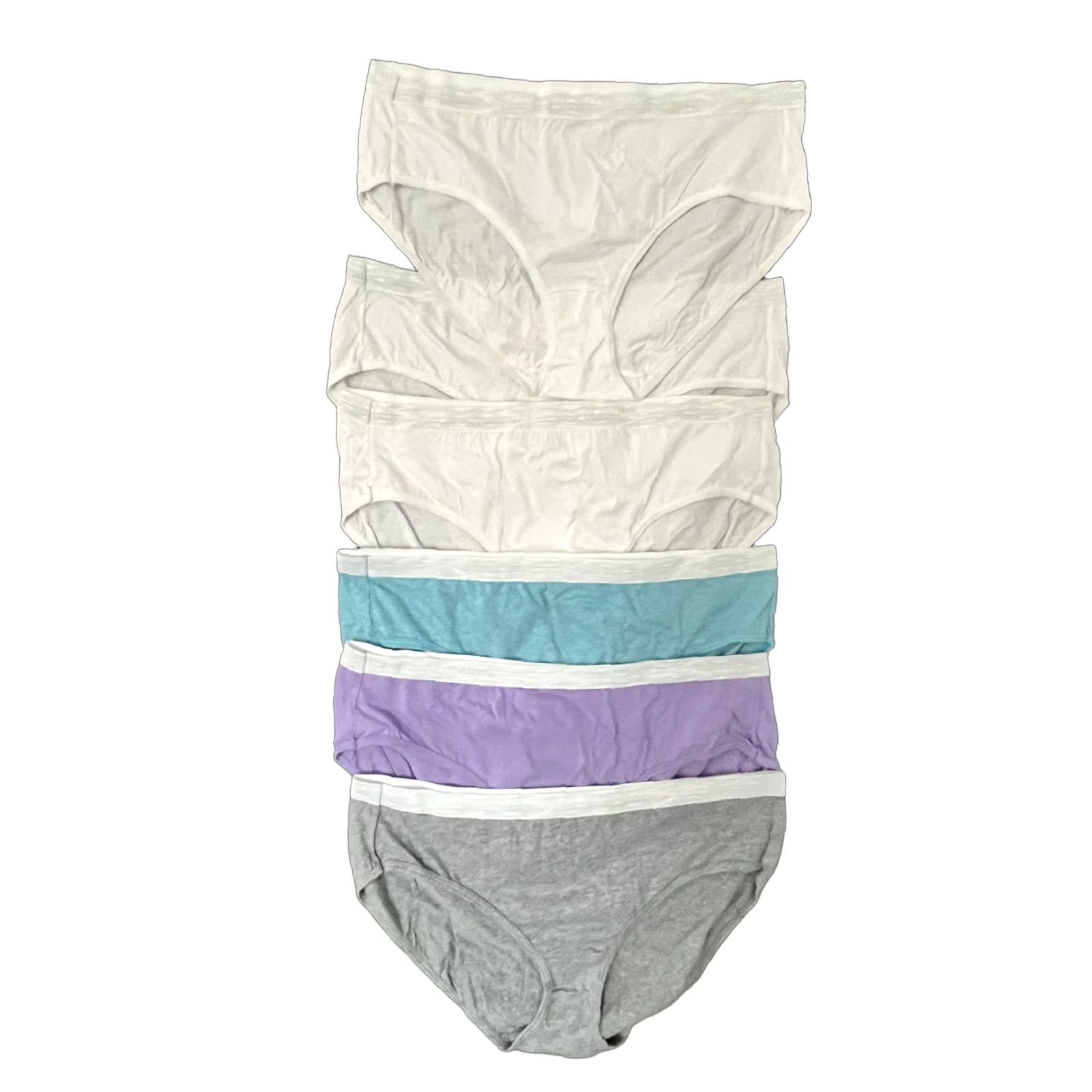 Hanes Hanes Panties 6 Pack Juniors Women's Cotton Underwear 2XL Multicolor Size 40" / US 18 - 1 Thumbnail