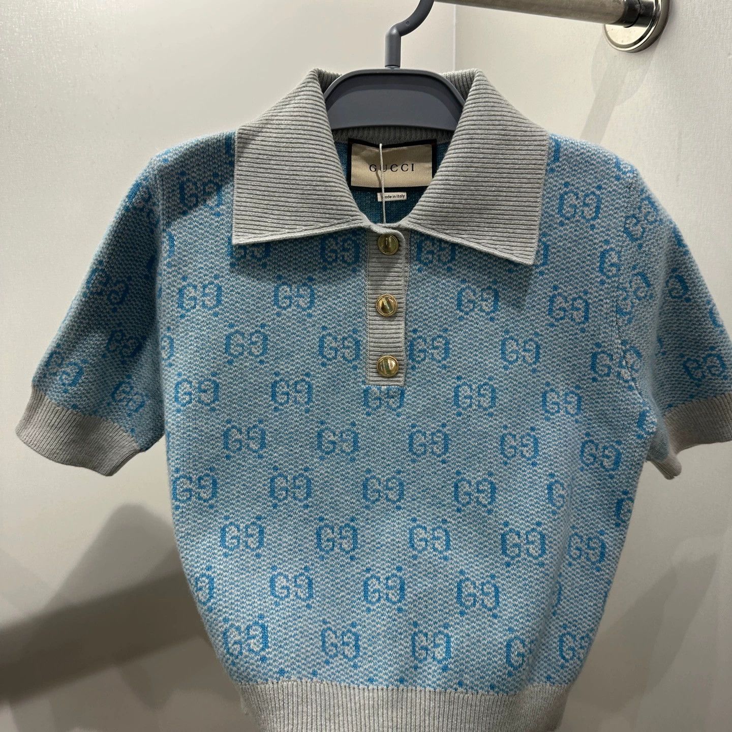 Gucci Gucci GG Allover Knit Wool Polo S 24SS Size S / US 4 / IT 40 - 6 Thumbnail