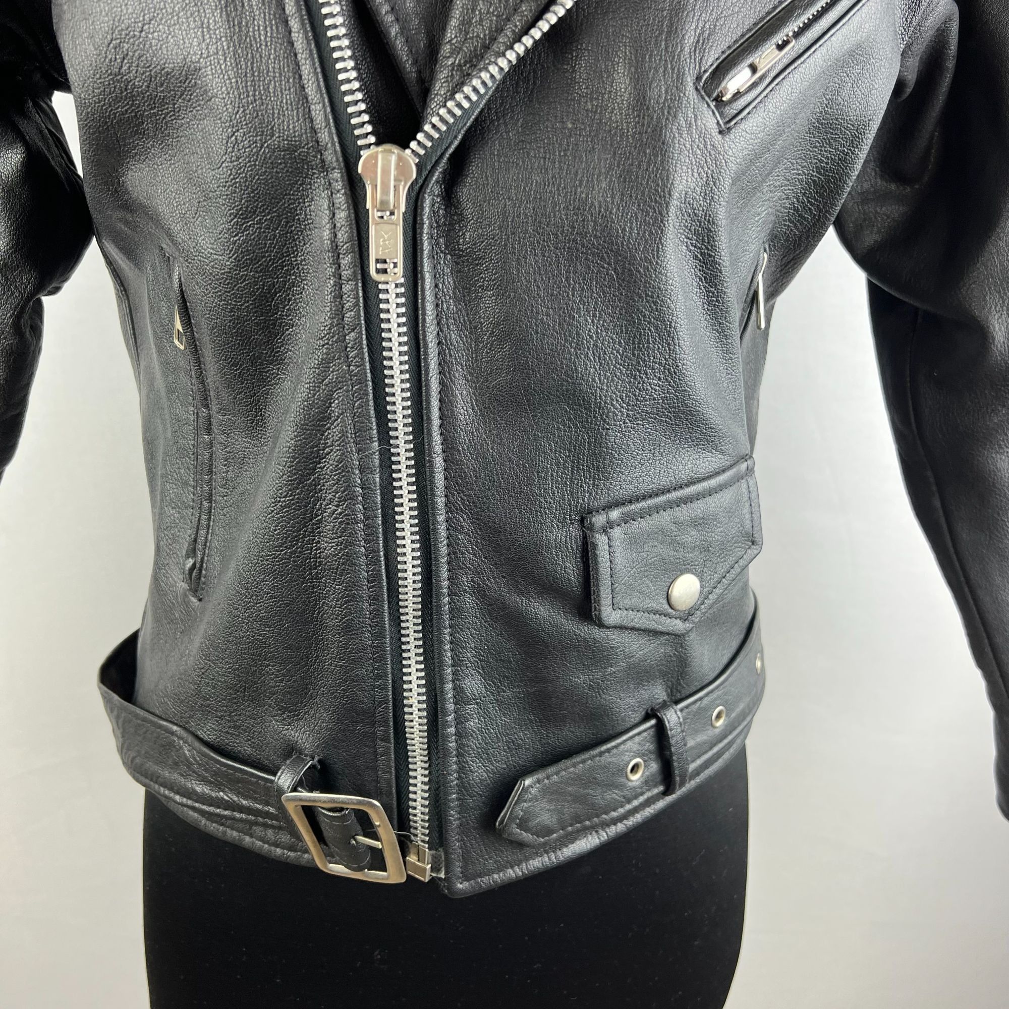 Other KC Collections Biker Leather Moto Motorcycle Jacket Size S / US 4 / IT 40 - 3 Thumbnail