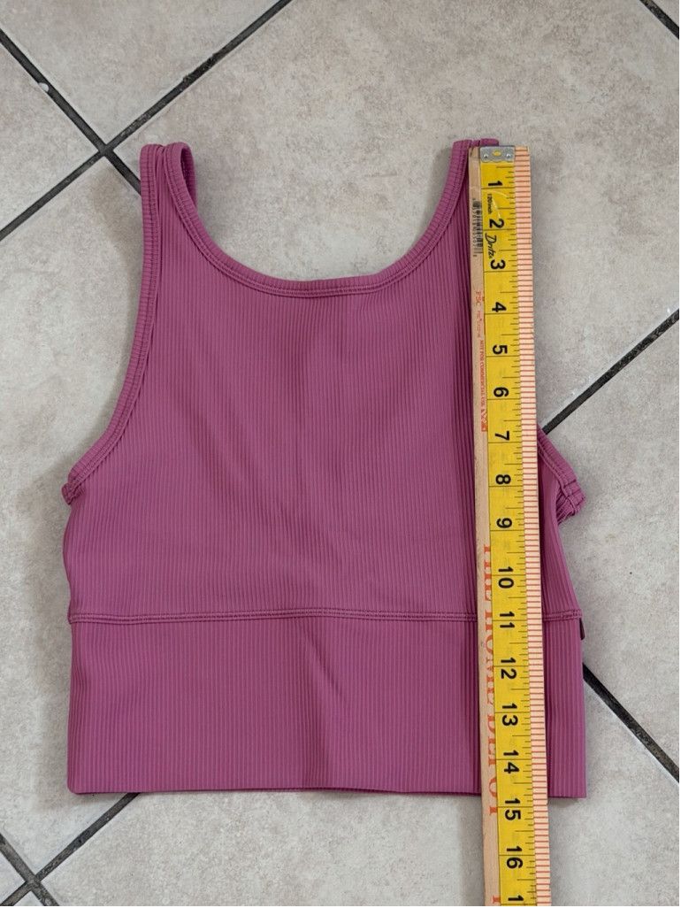 Lululemon LULULEMON POWER PIVOT TANK TOP RIB PINK SIZE 2 PTP 11.5” Size XS / US 0-2 / IT 36-38 - 3 Thumbnail