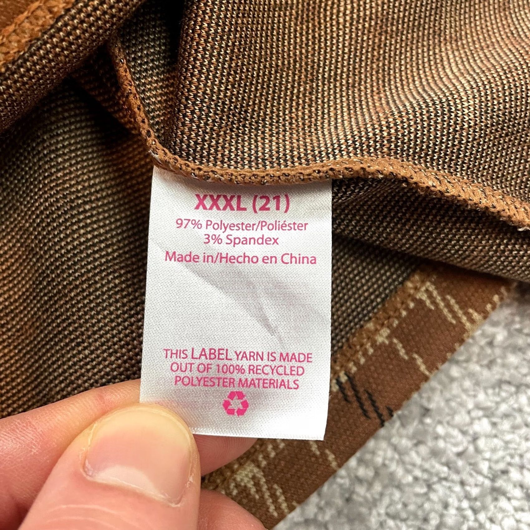 Vintage No Boundaries Midi Dress Women's Large Brown Plaid Tank - Size 3XL - Zip Up Size XXL / US 16-18 / IT 52-54 - 4 Thumbnail