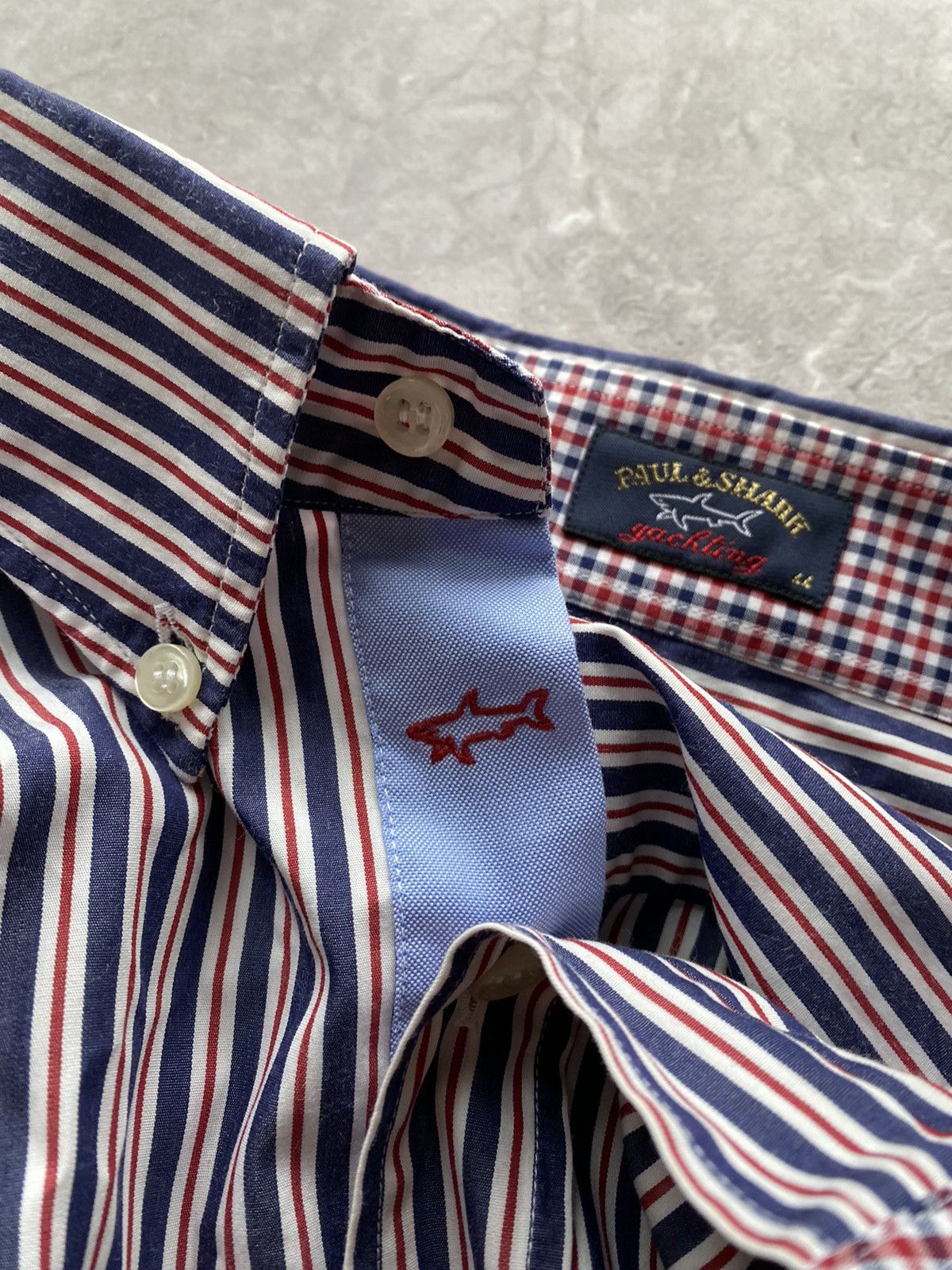 Paul & Shark Paul & Shark Yachting Geometric Shirt Button Ocean Team Size US XL / EU 56 / 4 - 11 Thumbnail