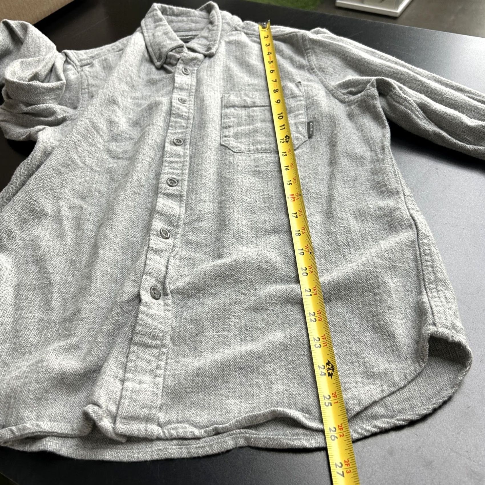 Eddie Bauer Eddie Bauer Shirt Mens Medium Gray Herringbone Long Sleeve Button Up Stretch Size US M / EU 48-50 / 2 - 5 Thumbnail