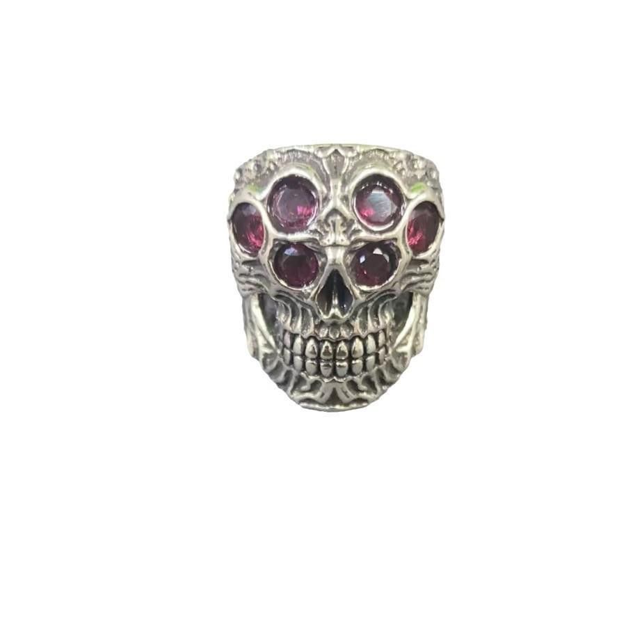 Jewelry Skull Vibe Jewelry Rings Open Size Chrome Ring (Size 7-13) Size ONE SIZE - 5 Thumbnail