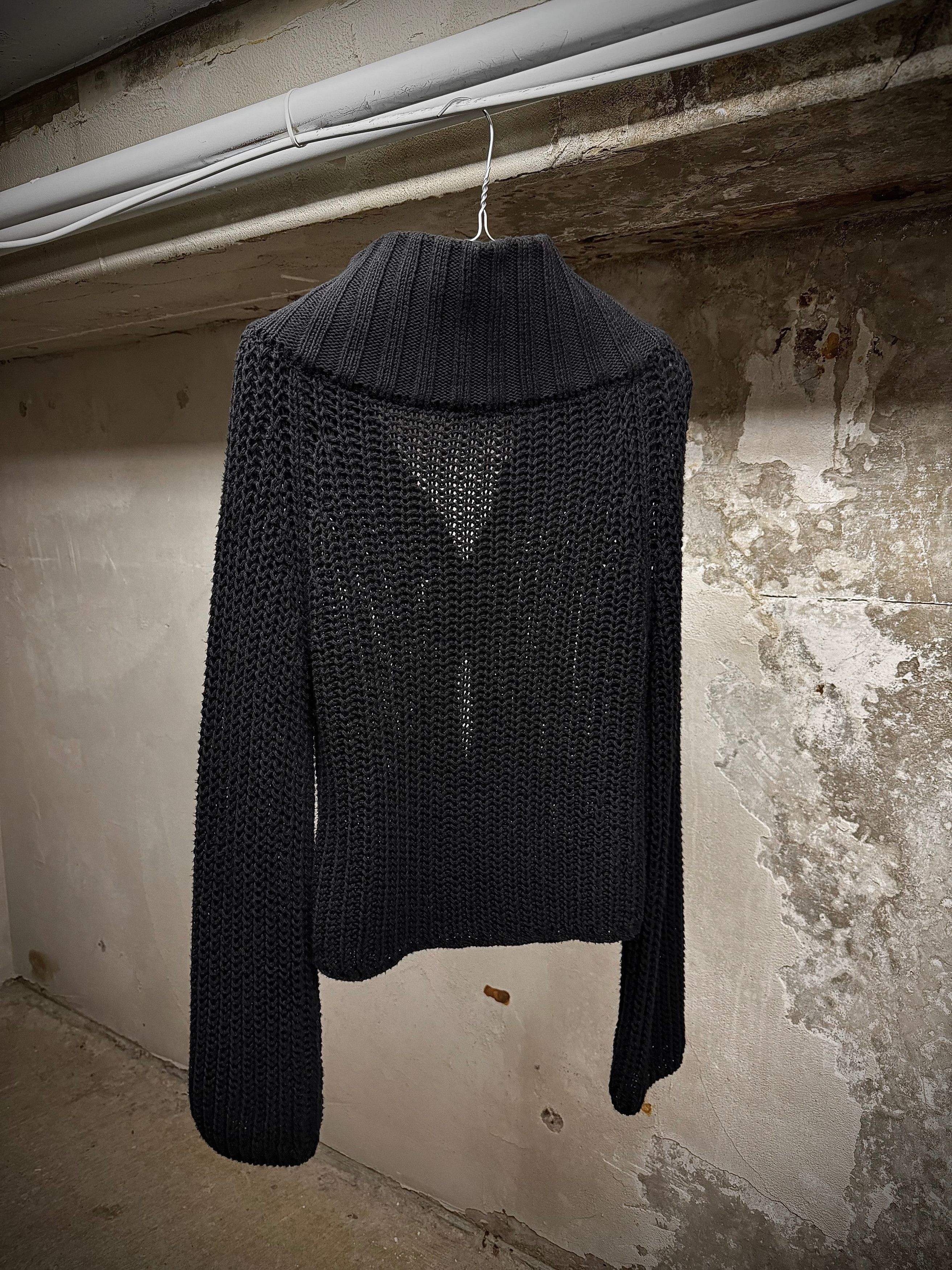 Ann Demeulemeester Ann Demeulemeester Cotton Knit Zip Mock Neck Sweater Size US XS / EU 42 / 0 - 7 Thumbnail